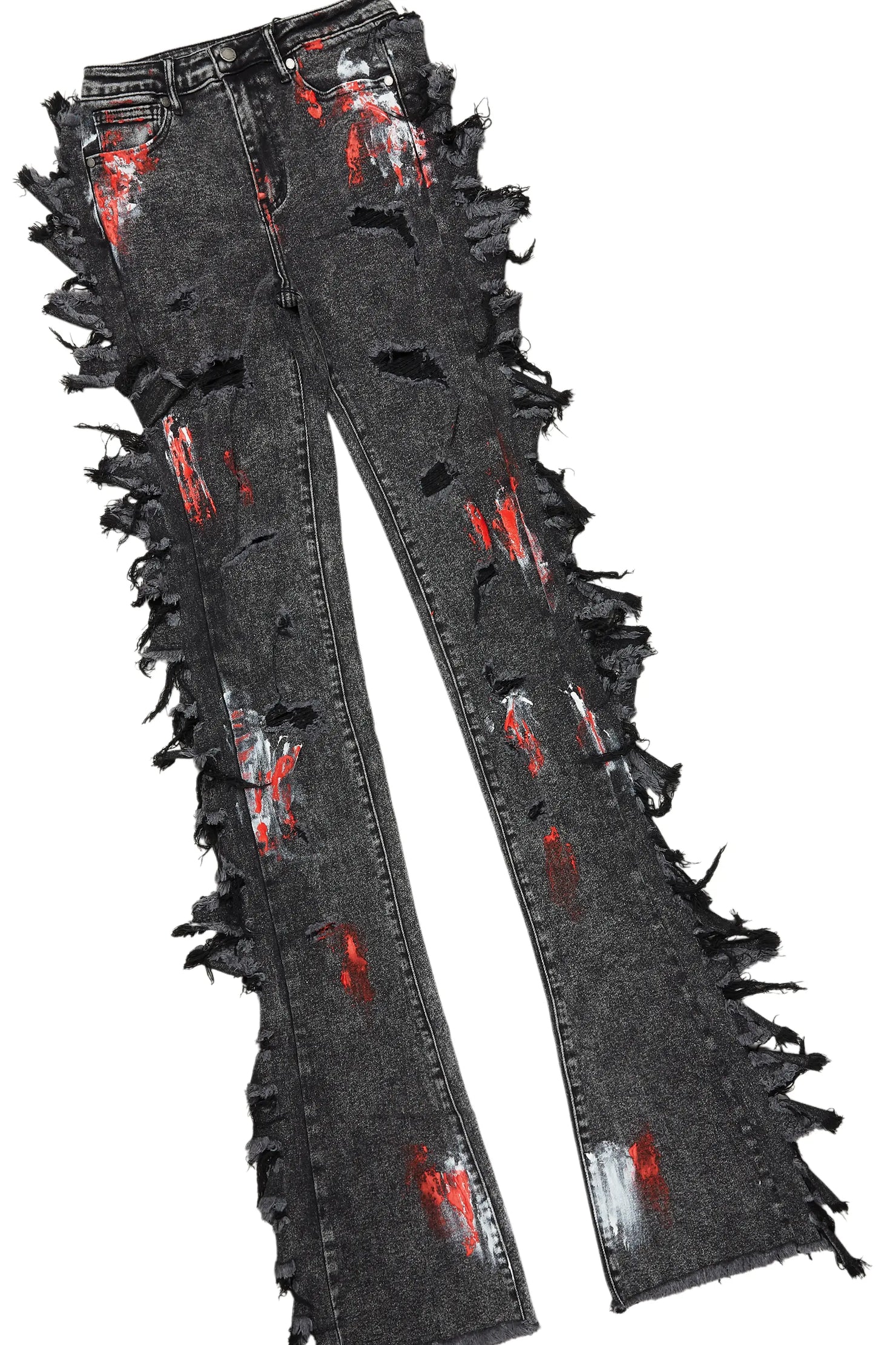 Avona White/Black T-Shirt/Super Stacked Jean Set