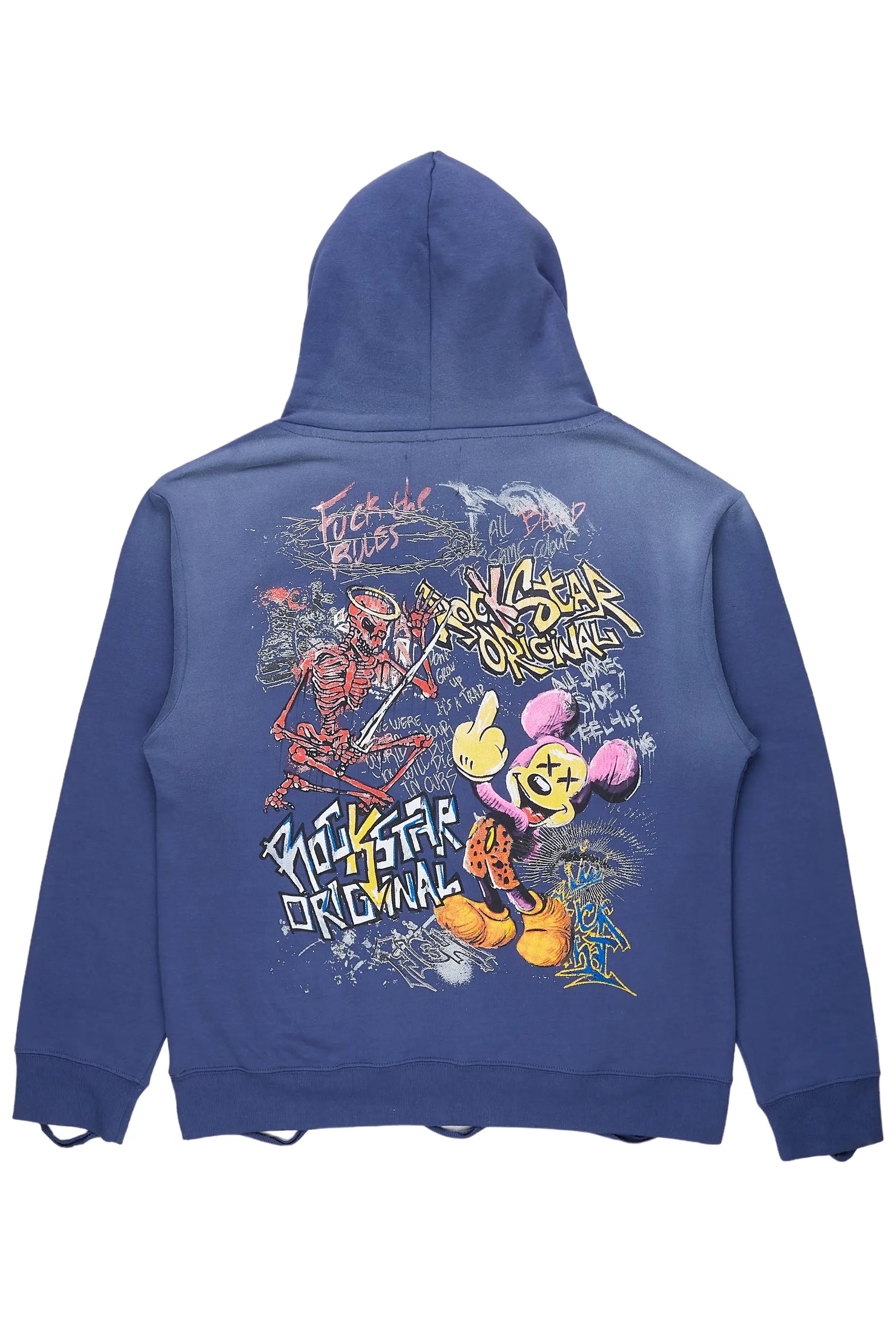 Yooz Navy Graphic Hoodie