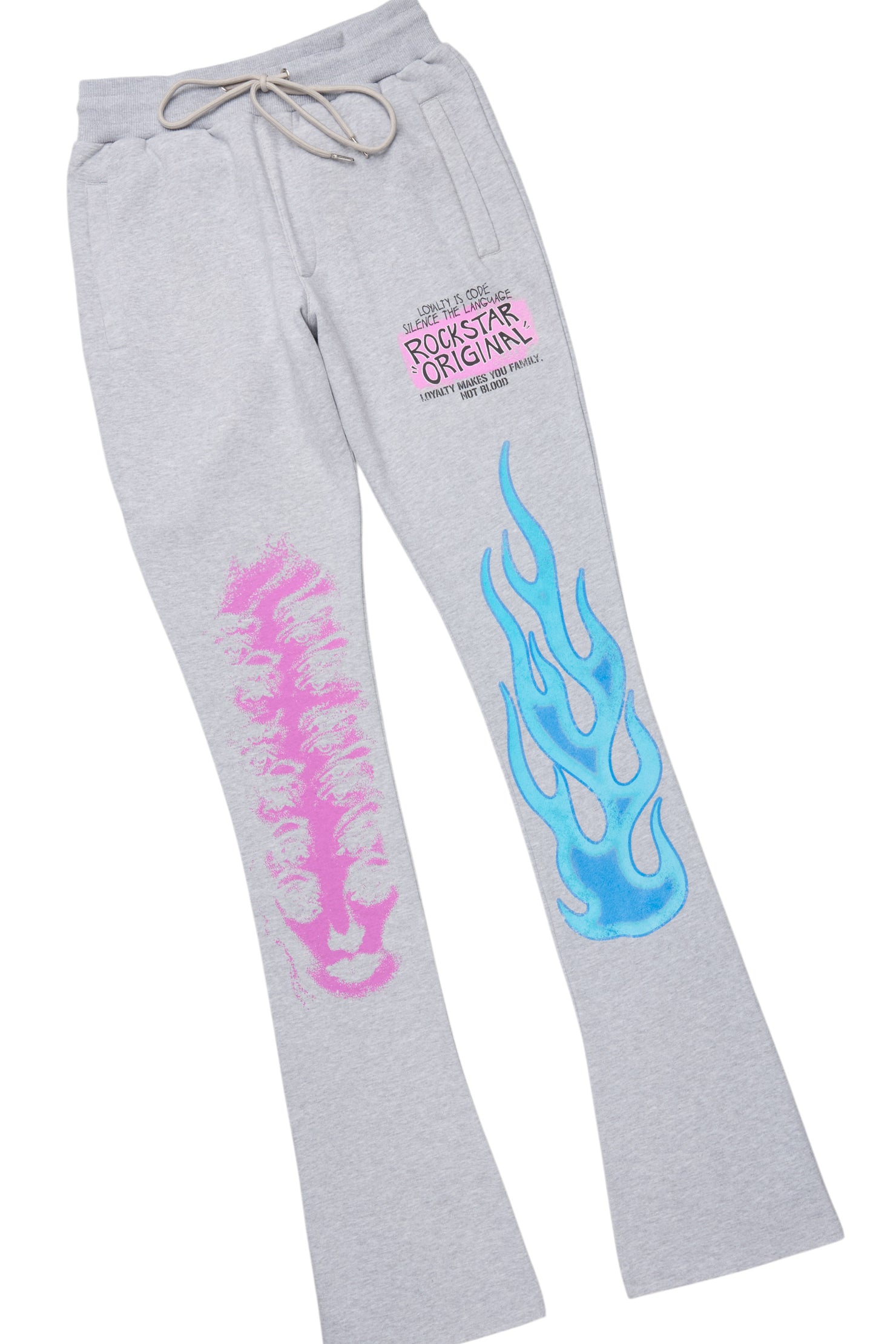 Beno Heather Grey T-Shirt/Stacked Flare Track Set