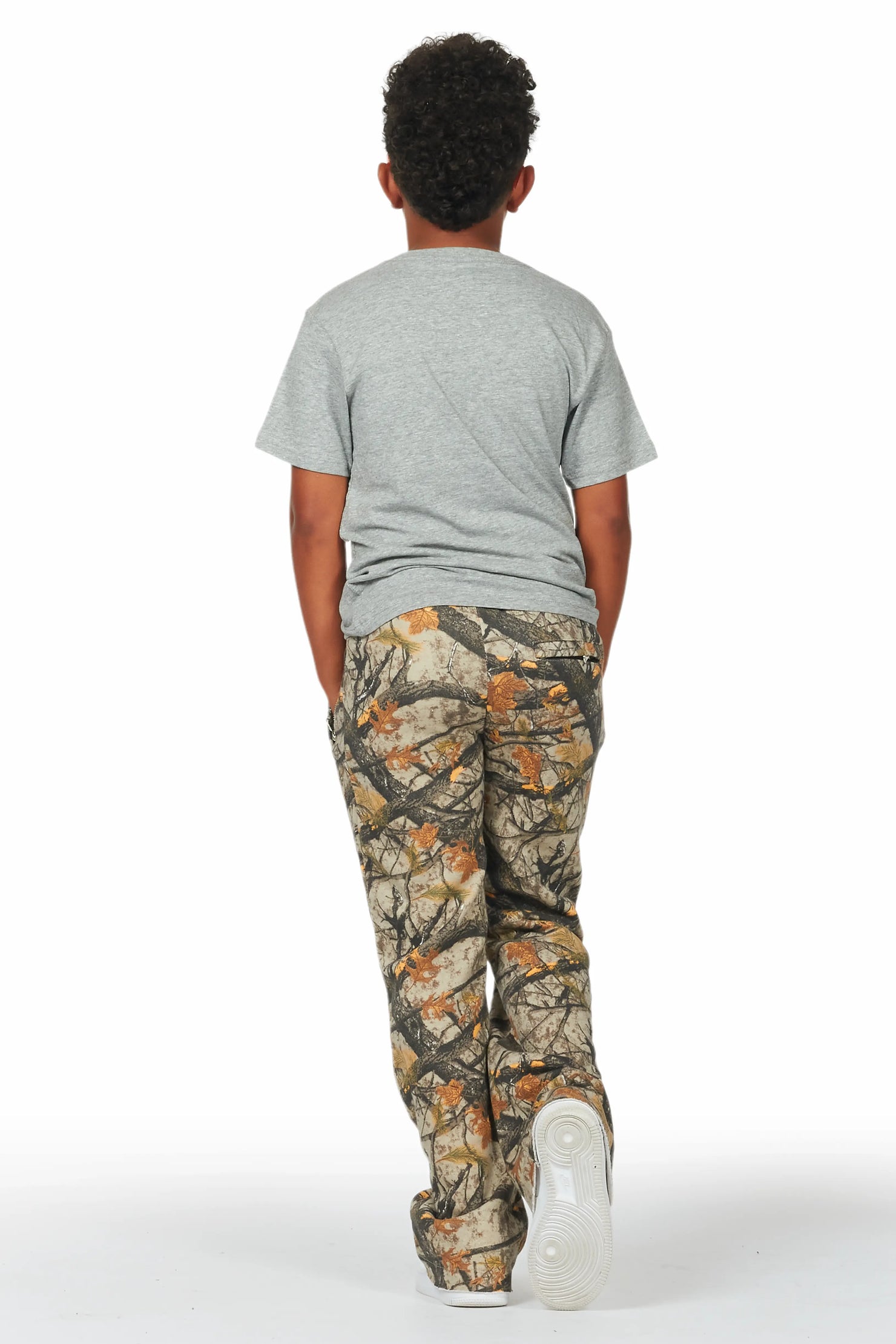 Boys Bansi Tree Camo Stacked Trackpant