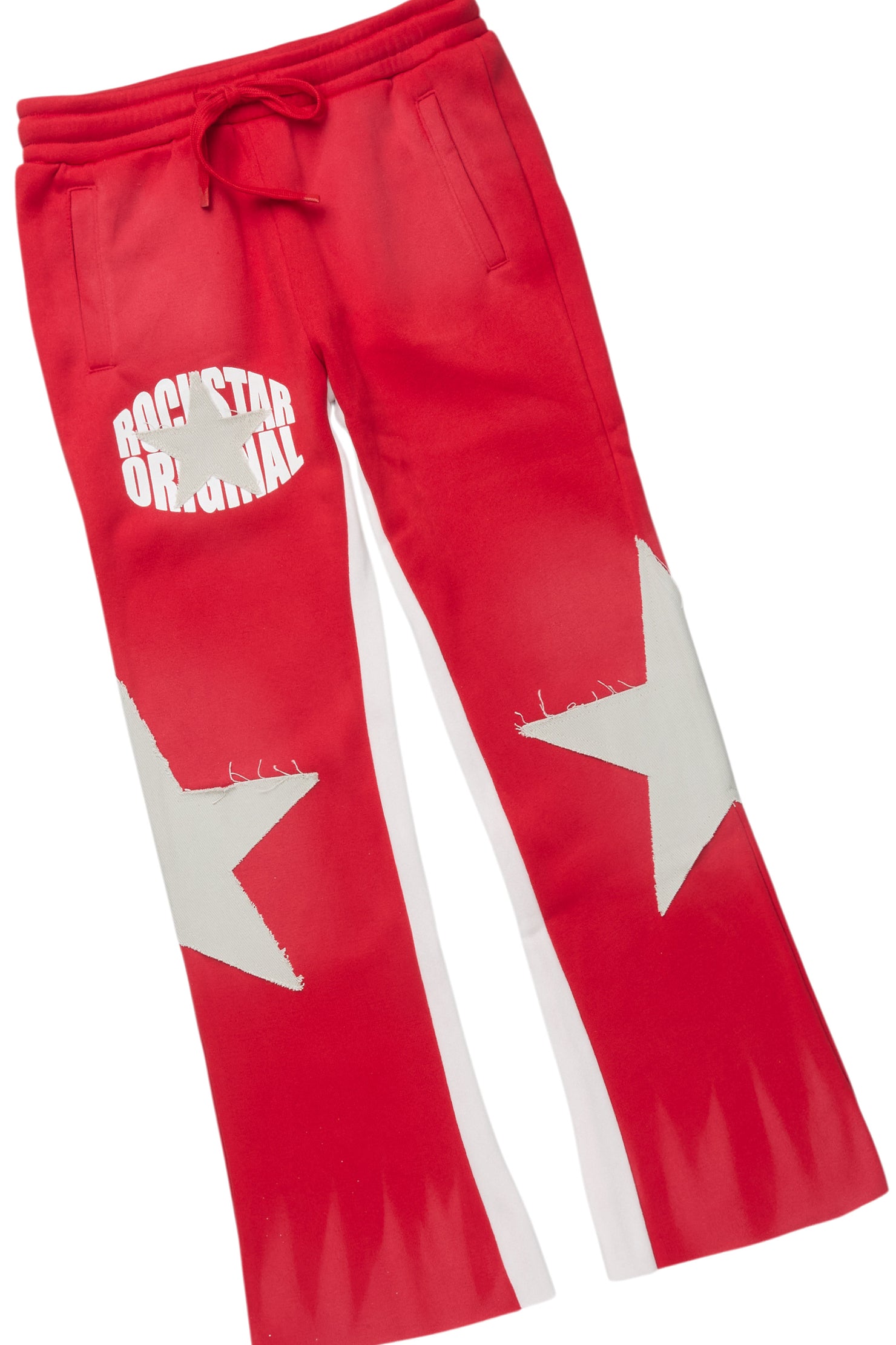 Girls Khaly Red/Heather Grey Track Set