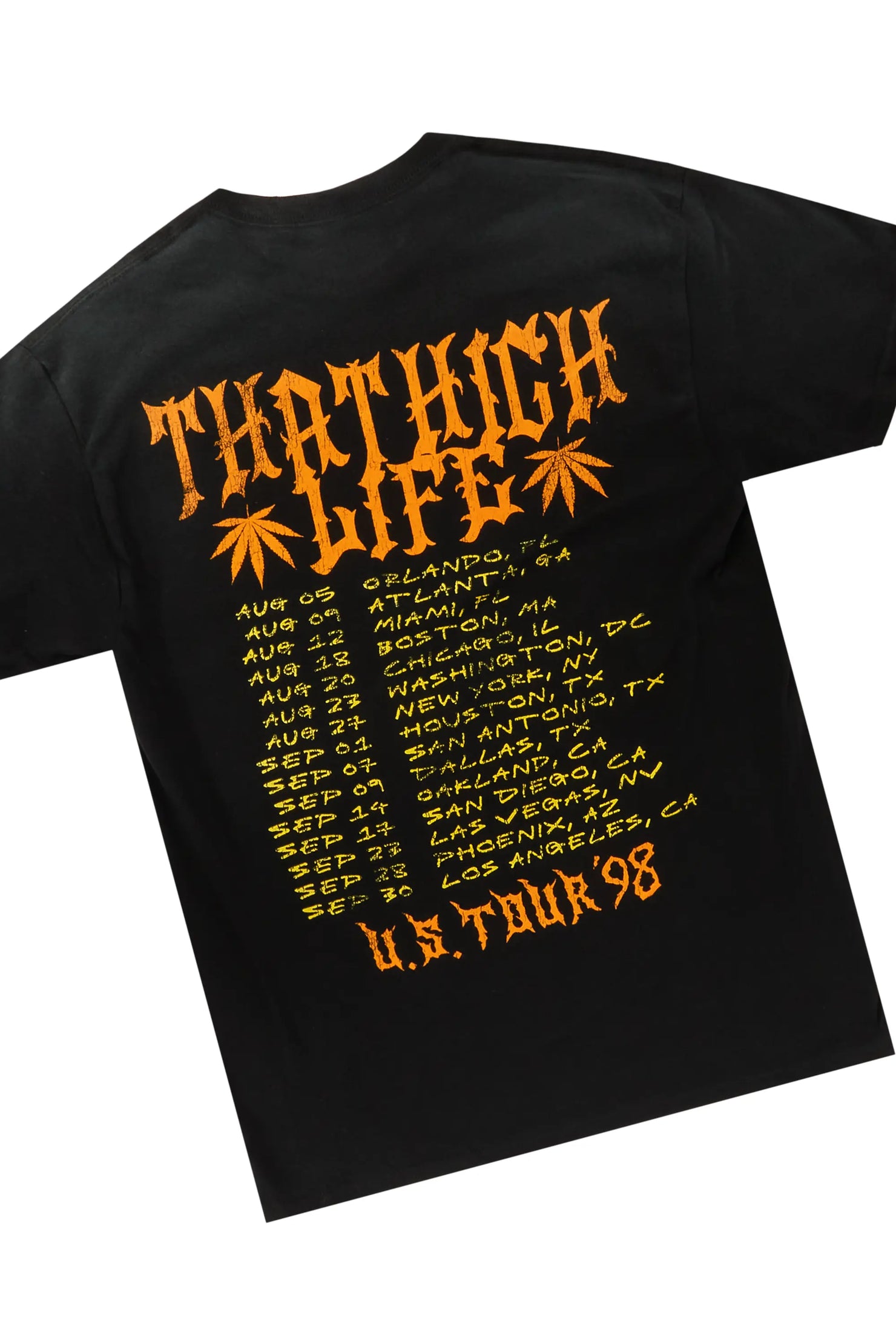 Manitol Black T-Shirt & Shake Beige Stacked Jean Bundle