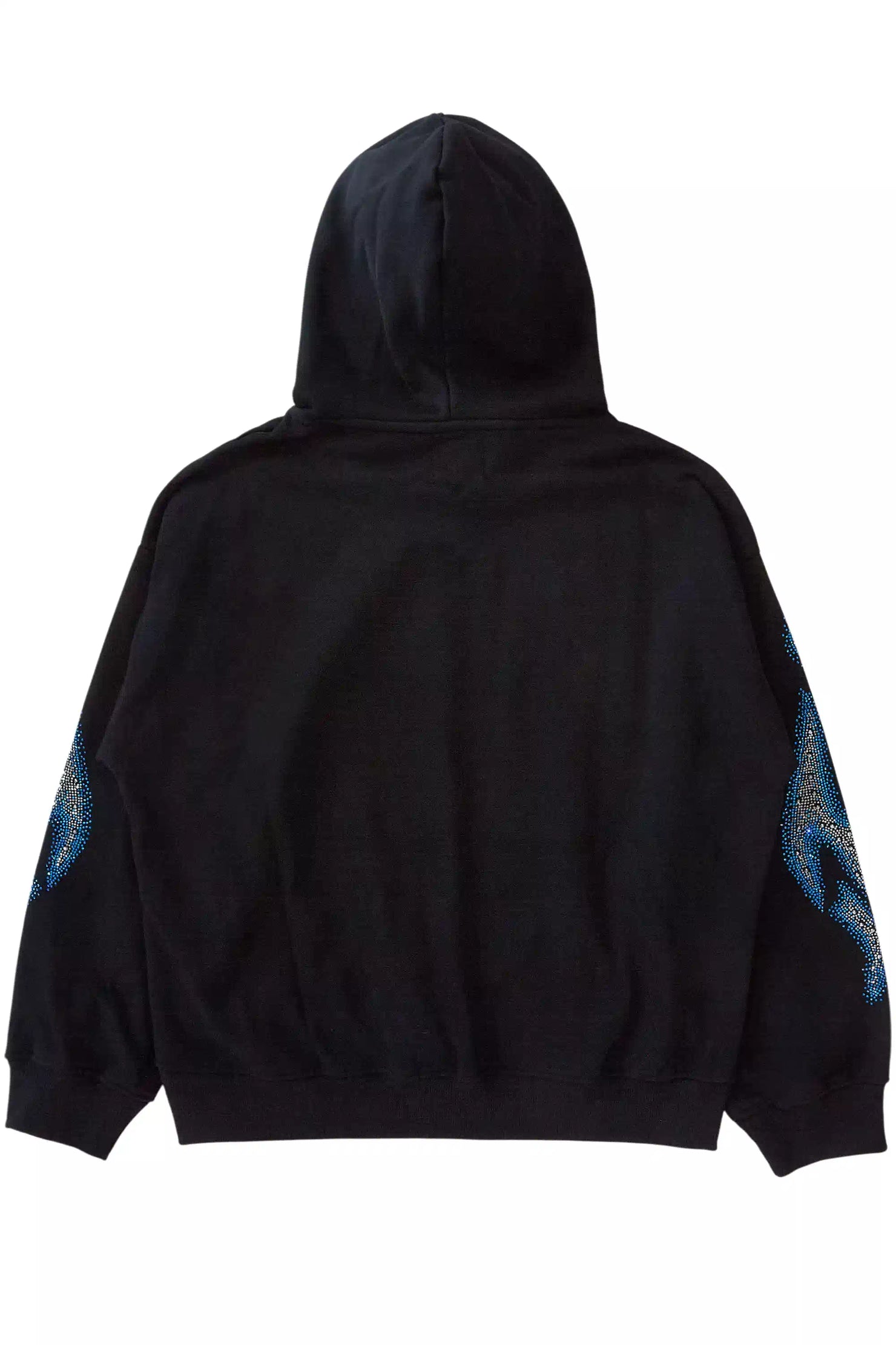 Kovari Black Rhinestone Oversized Hoodie