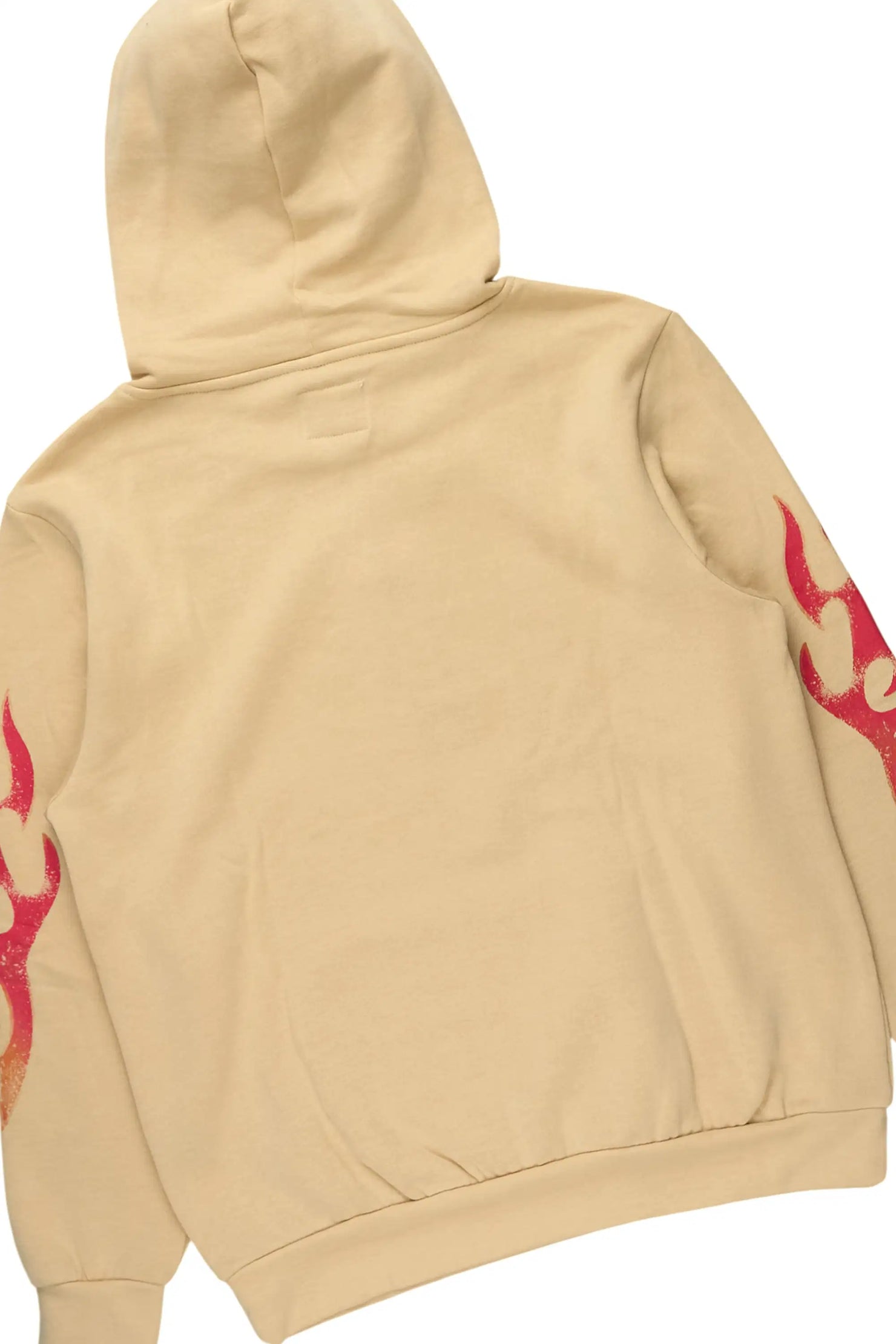 Zo Beige Hoodie/Stacked Pant Track Set