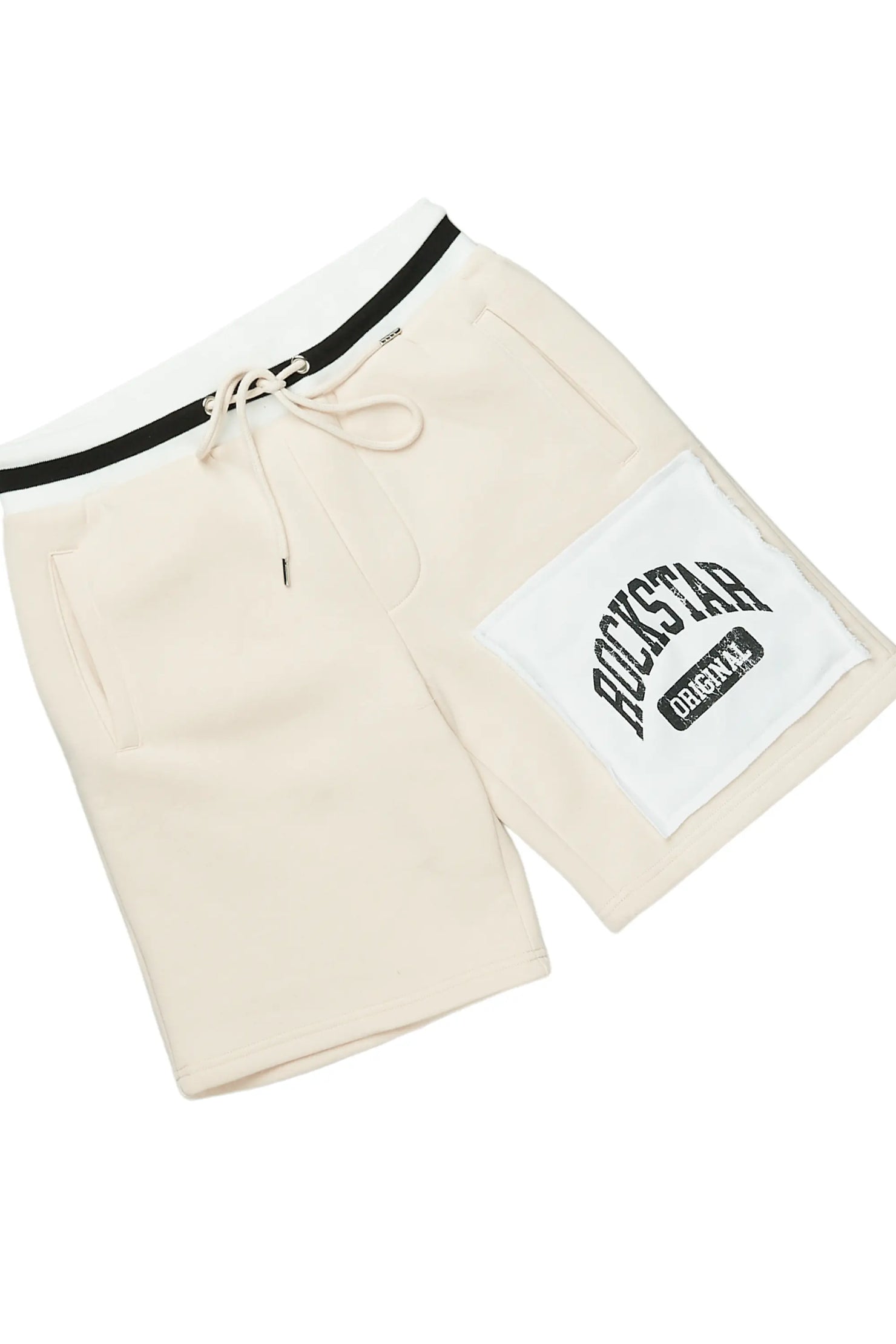 Jain White/Beige T-Shirt/Short Set