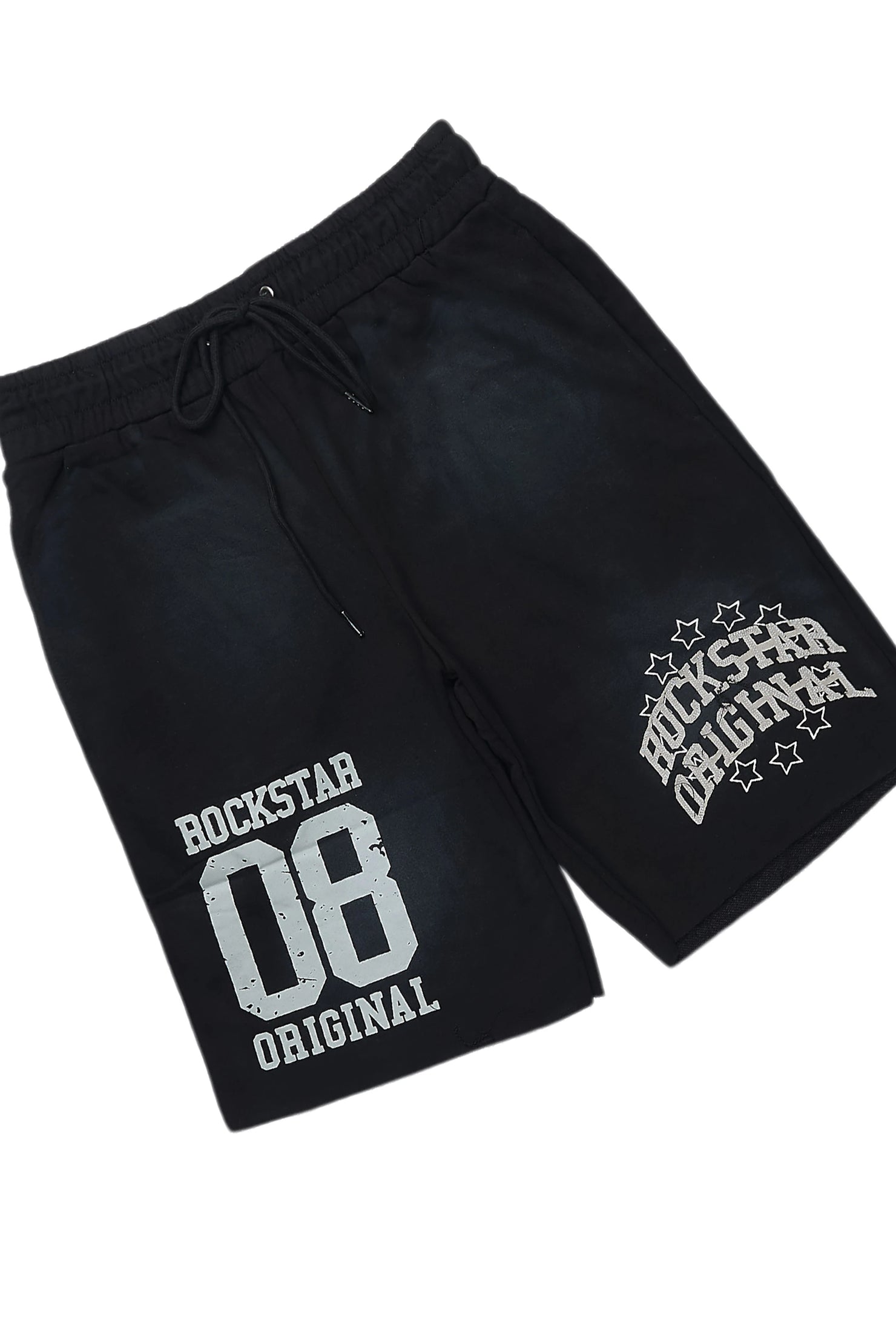 Boe Black Cut Sleeve T-Shirt/Short Set