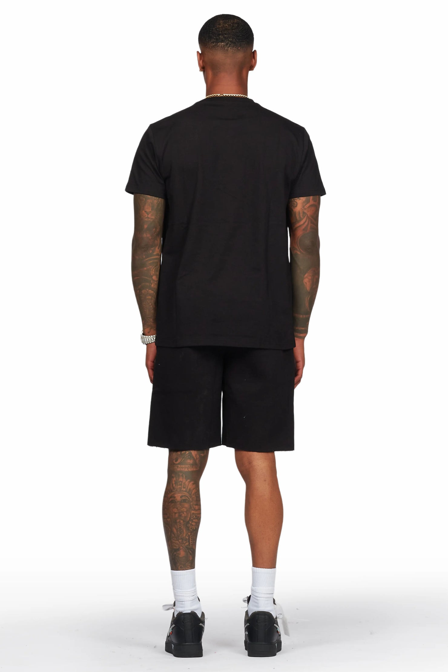 Highya Black T-Shirt/Short Set