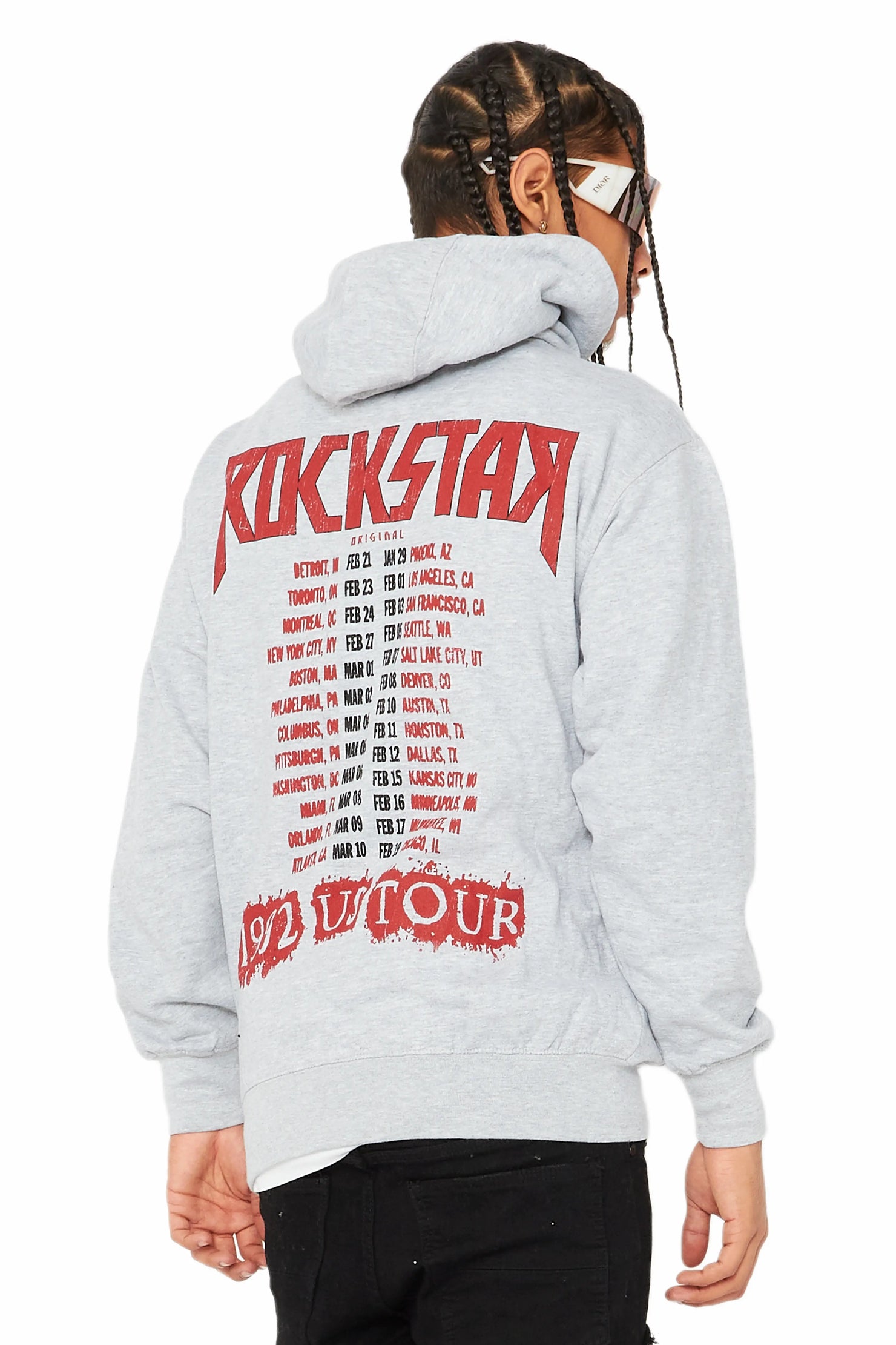 Sabbath Grey Graphic Printed Hoodie