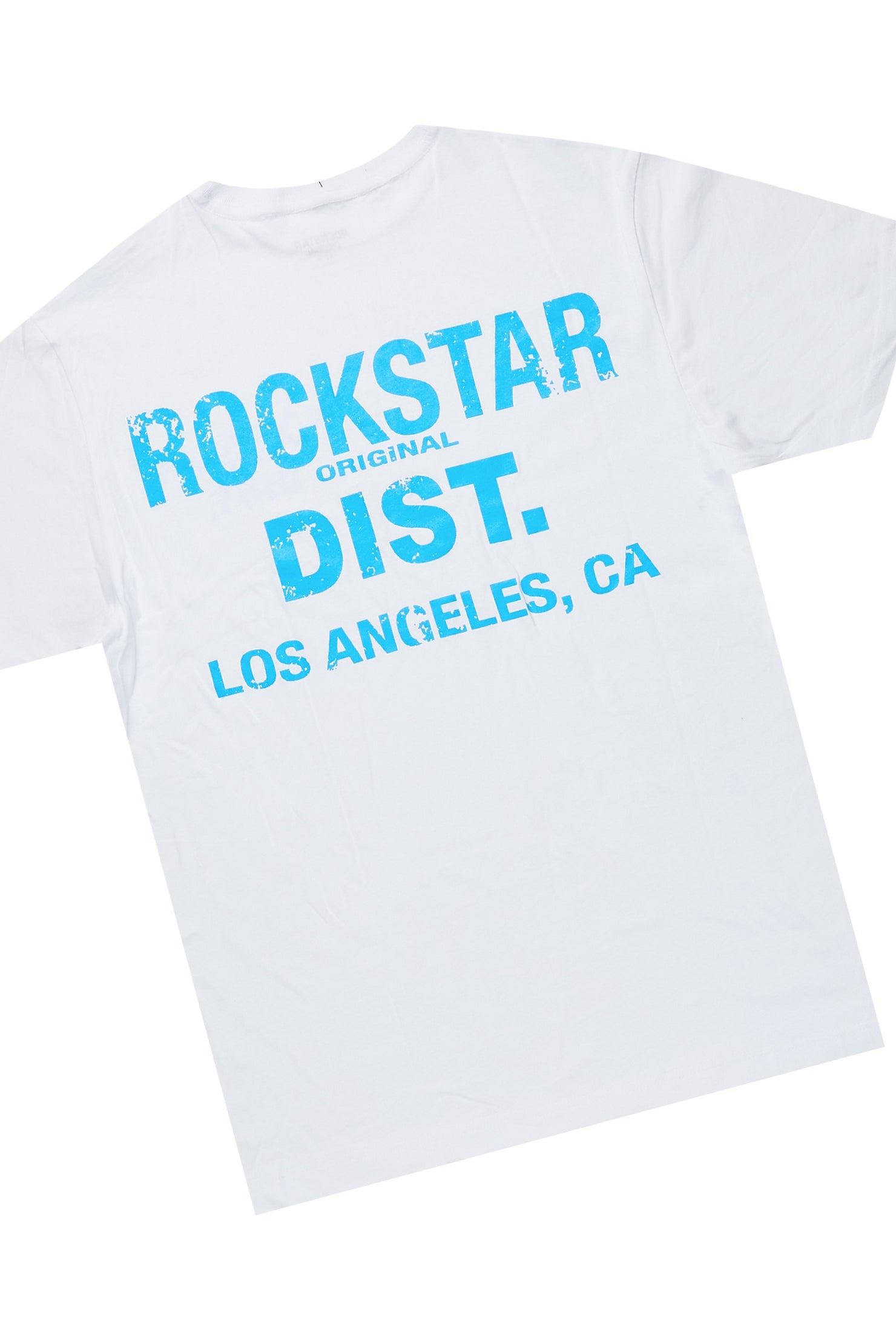 Quentin White/Blue T-Shirt/Stacked Flare Jean Set