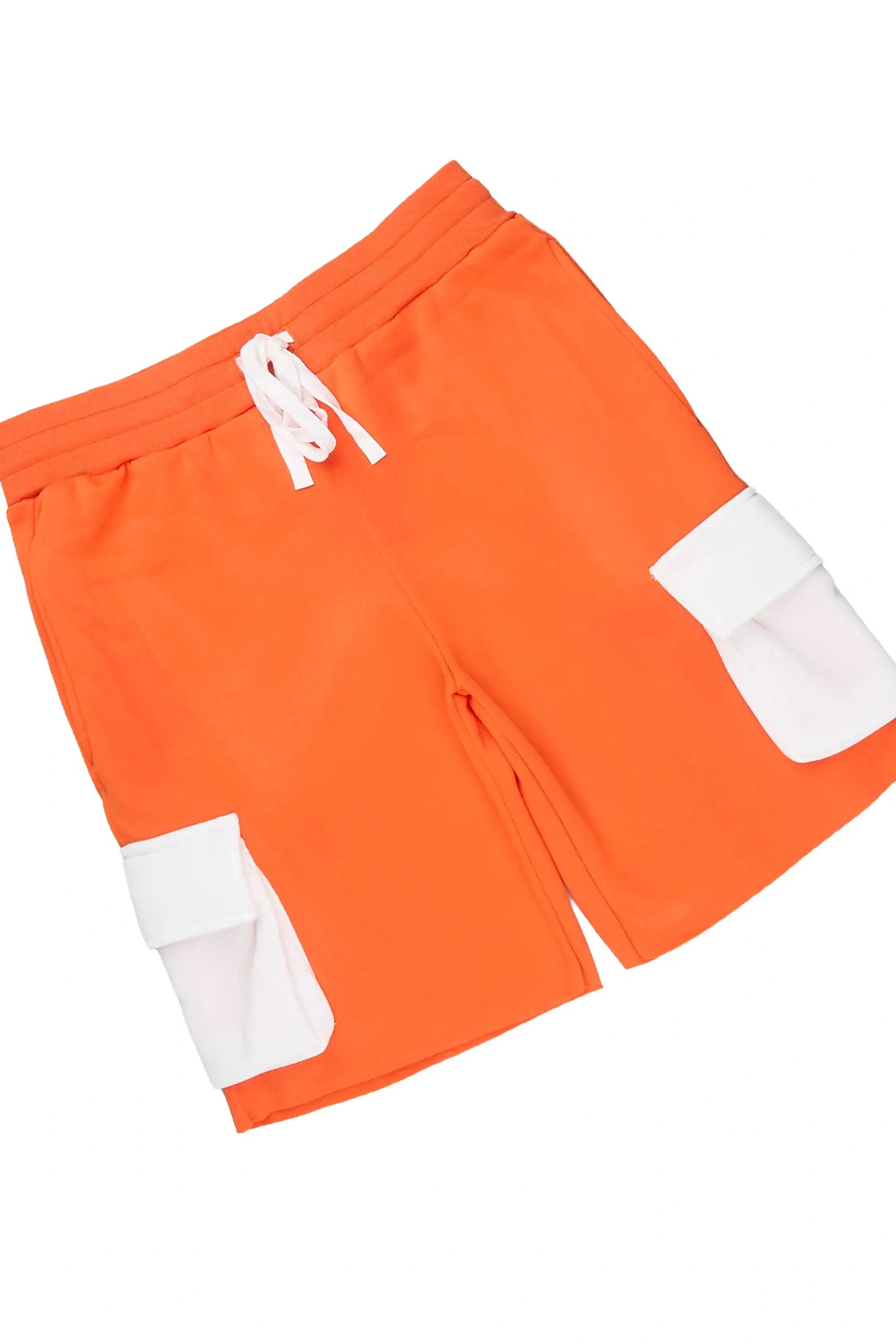 Charise Orange Tank Cargo Short Set