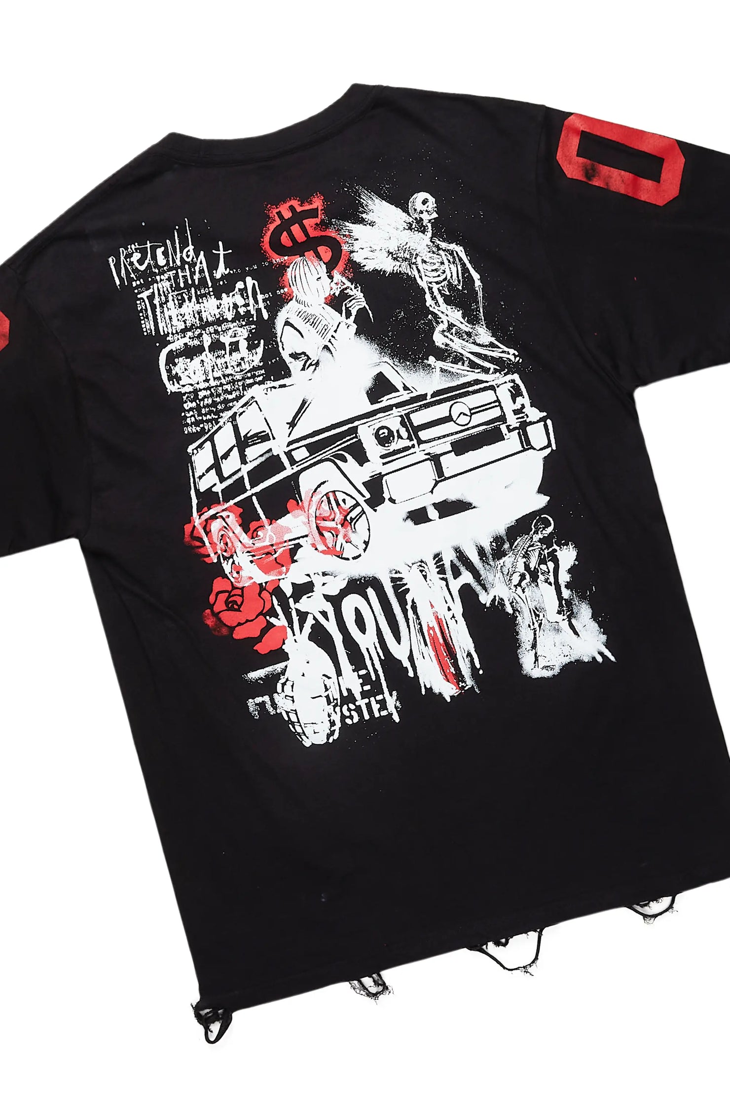 Grill Black/Red T-Shirt/Stacked Flare Track Set