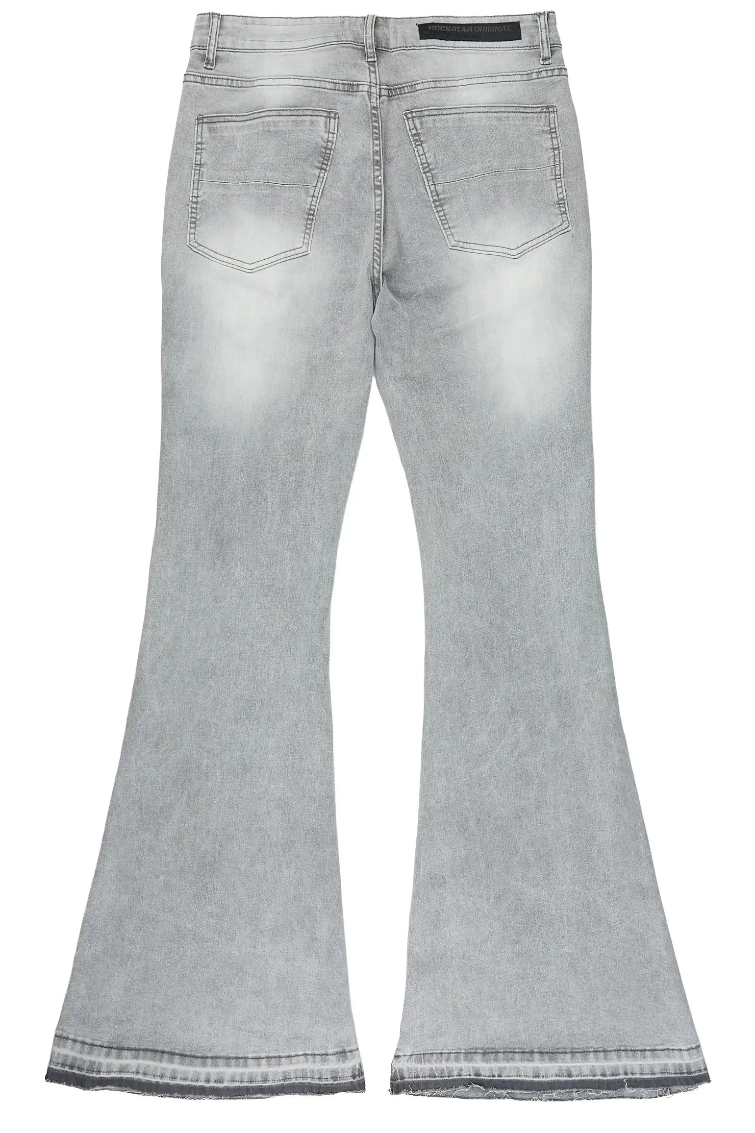 Vane Dark Grey Stacked Super Flare Jean