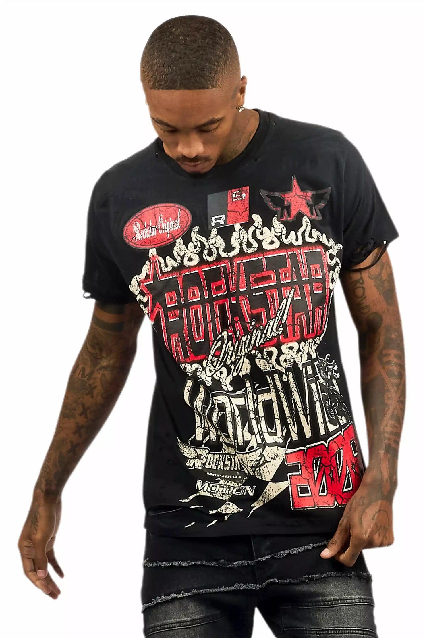 Deangelo Black Graphic T-Shirt