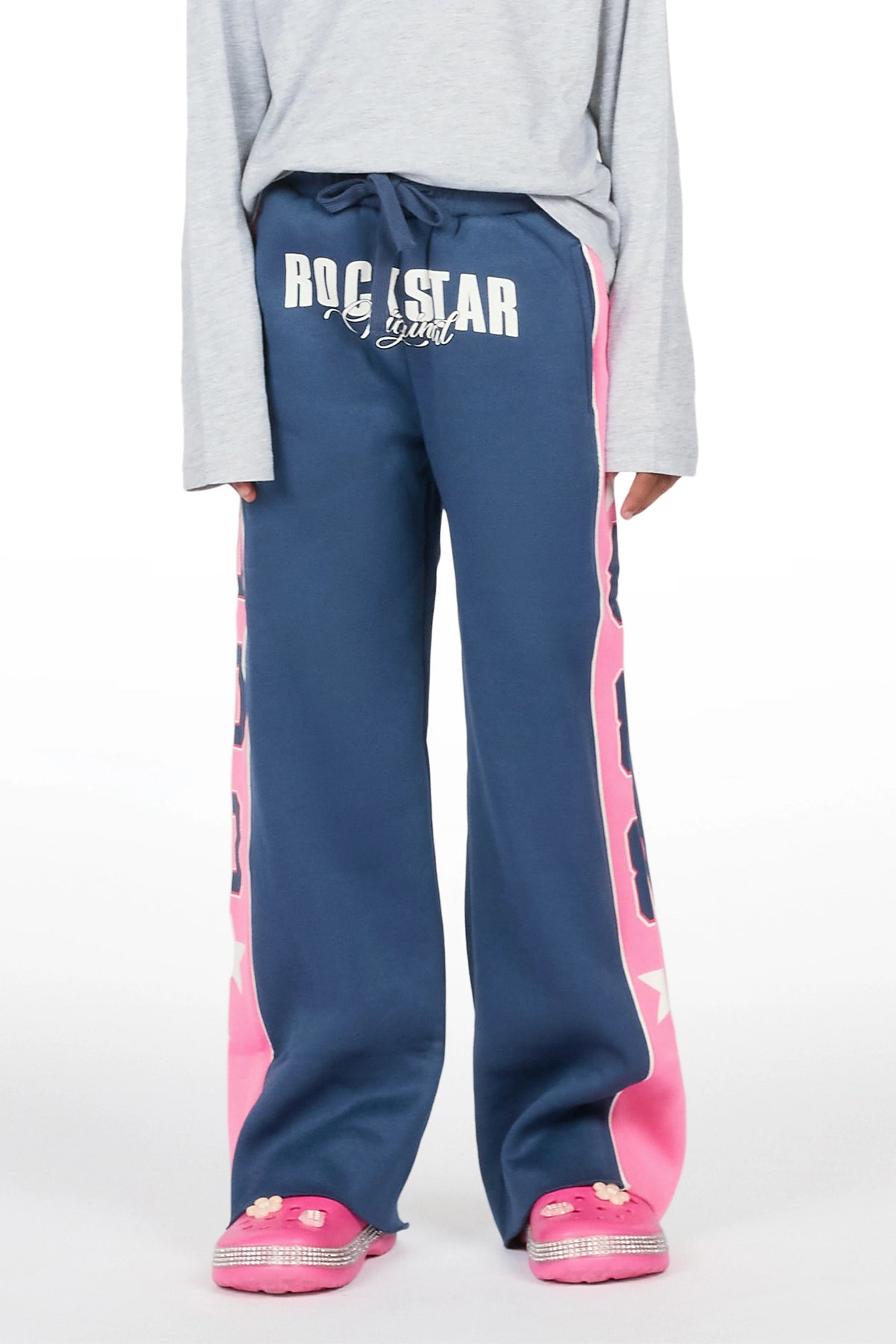 Girls Airelle Navy/Pink Baggy Track Pant