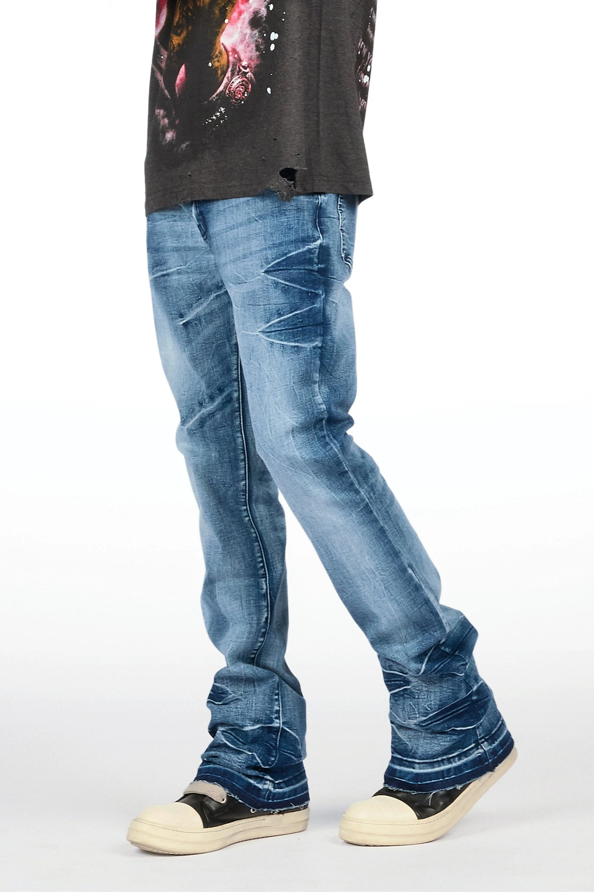 Dalo Dark Blue Stacked Jean