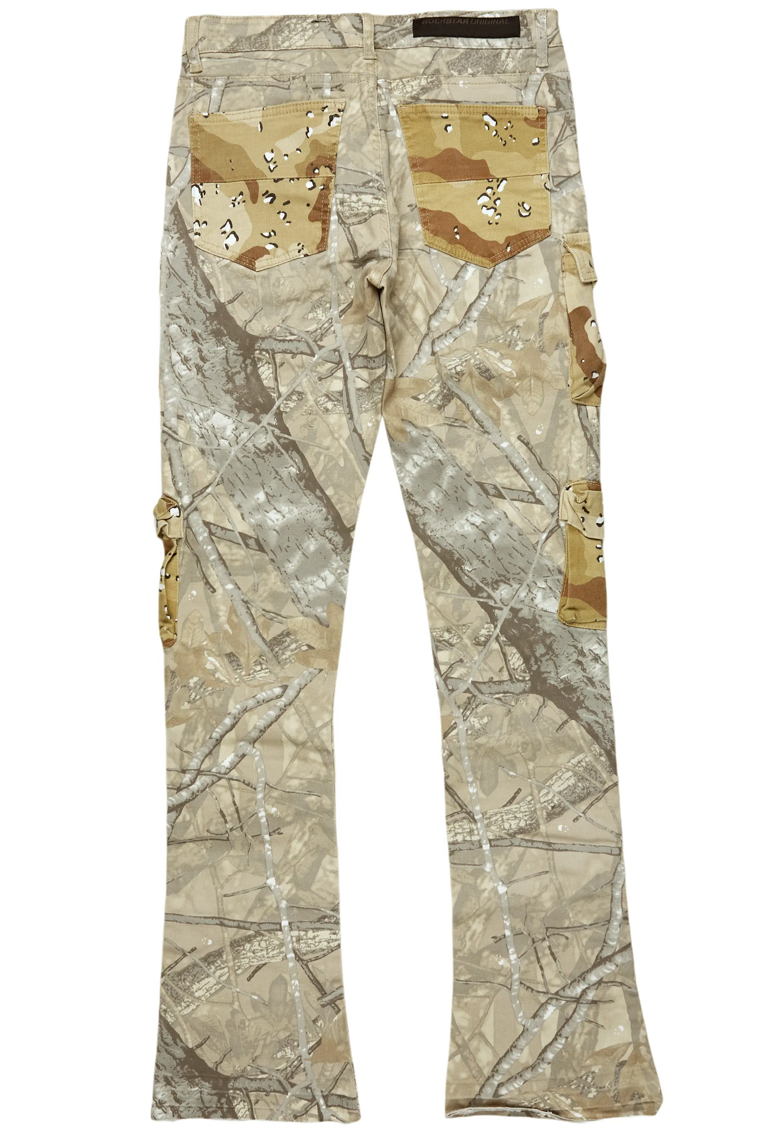 Yves Tree Camo Stacked Flare Cargo Jean
