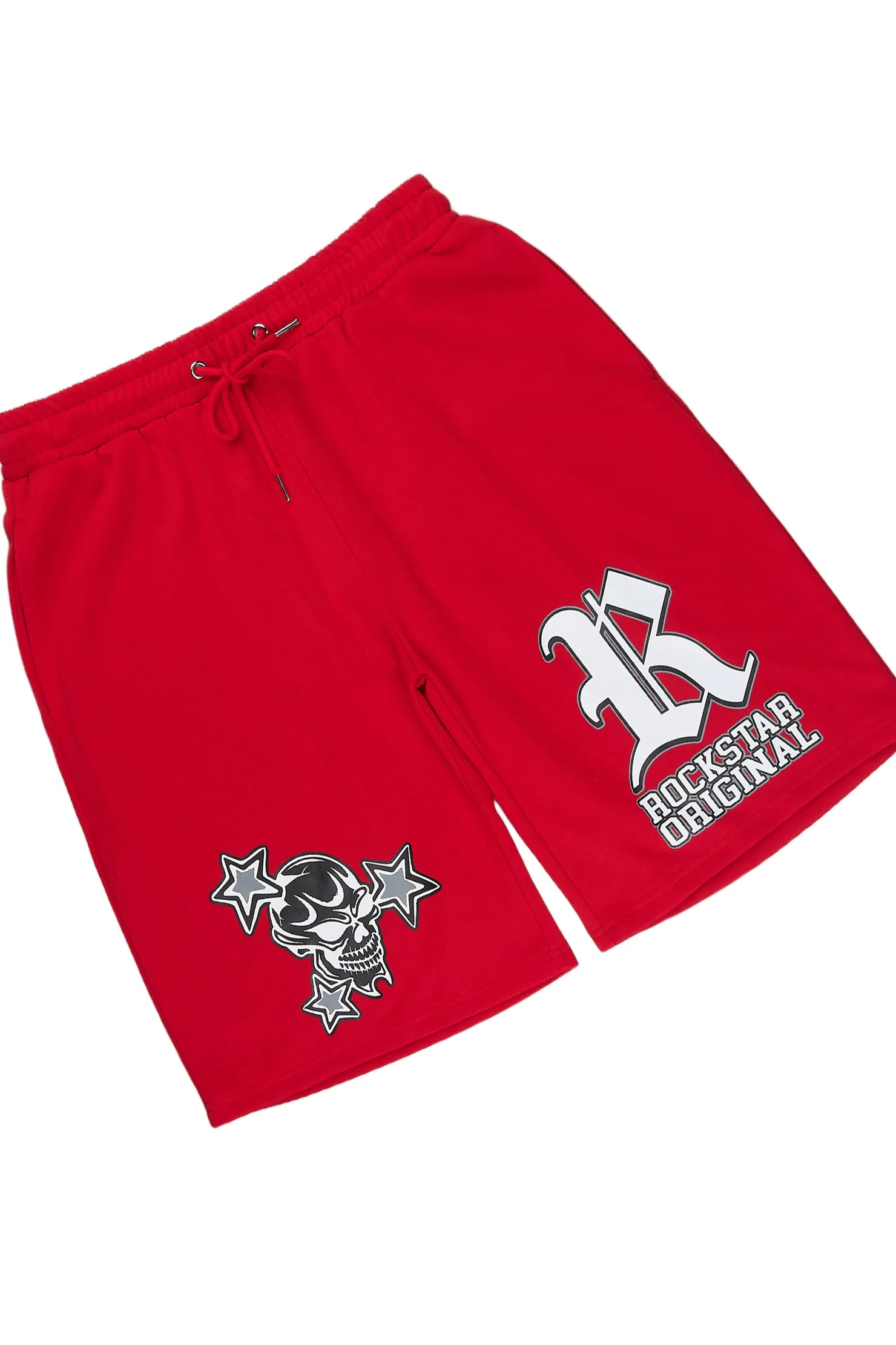 Vidar Red Button Down T-Shirt/Short Set