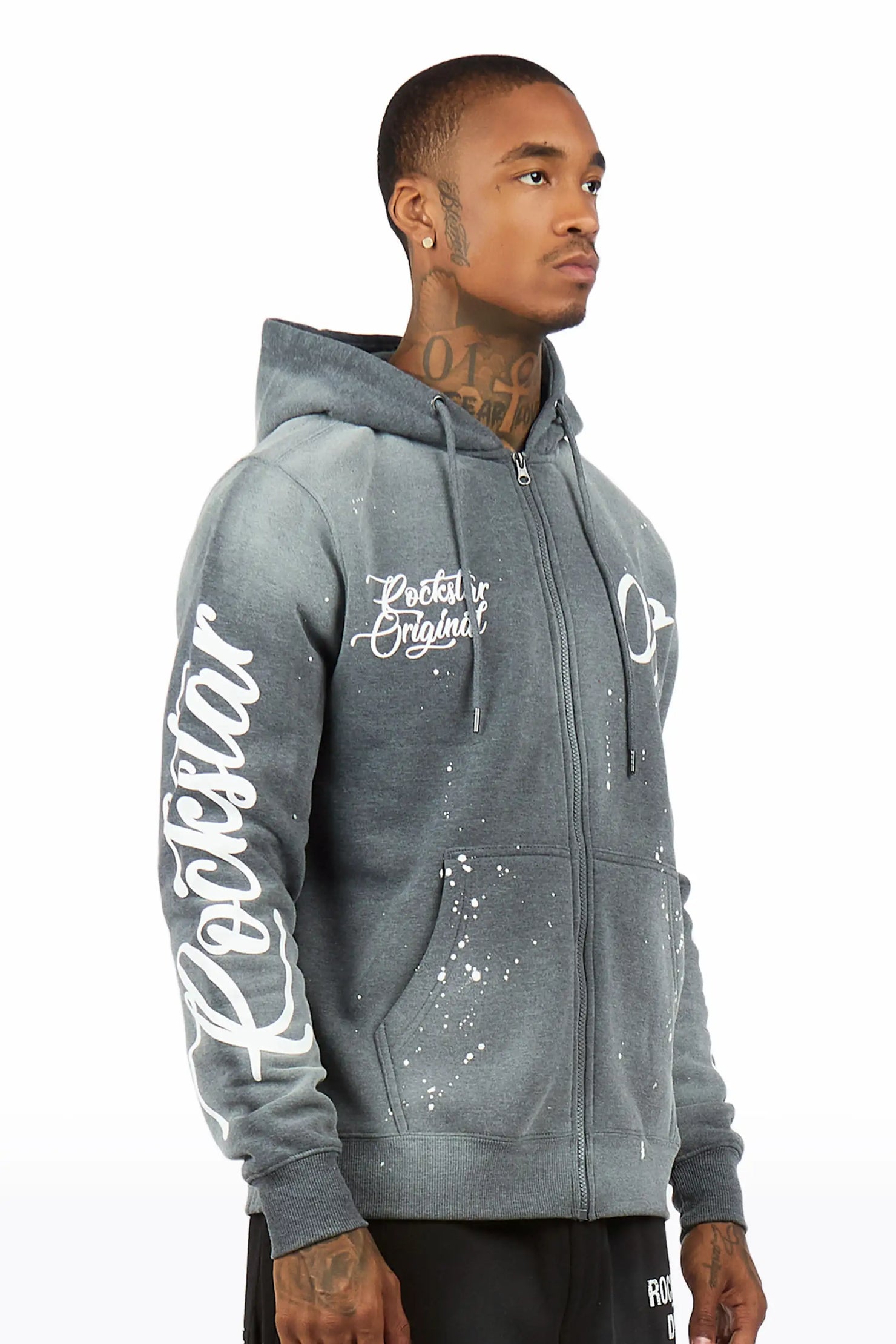 Hanif 2.0 Vintage Grey Zip Up Hoodie