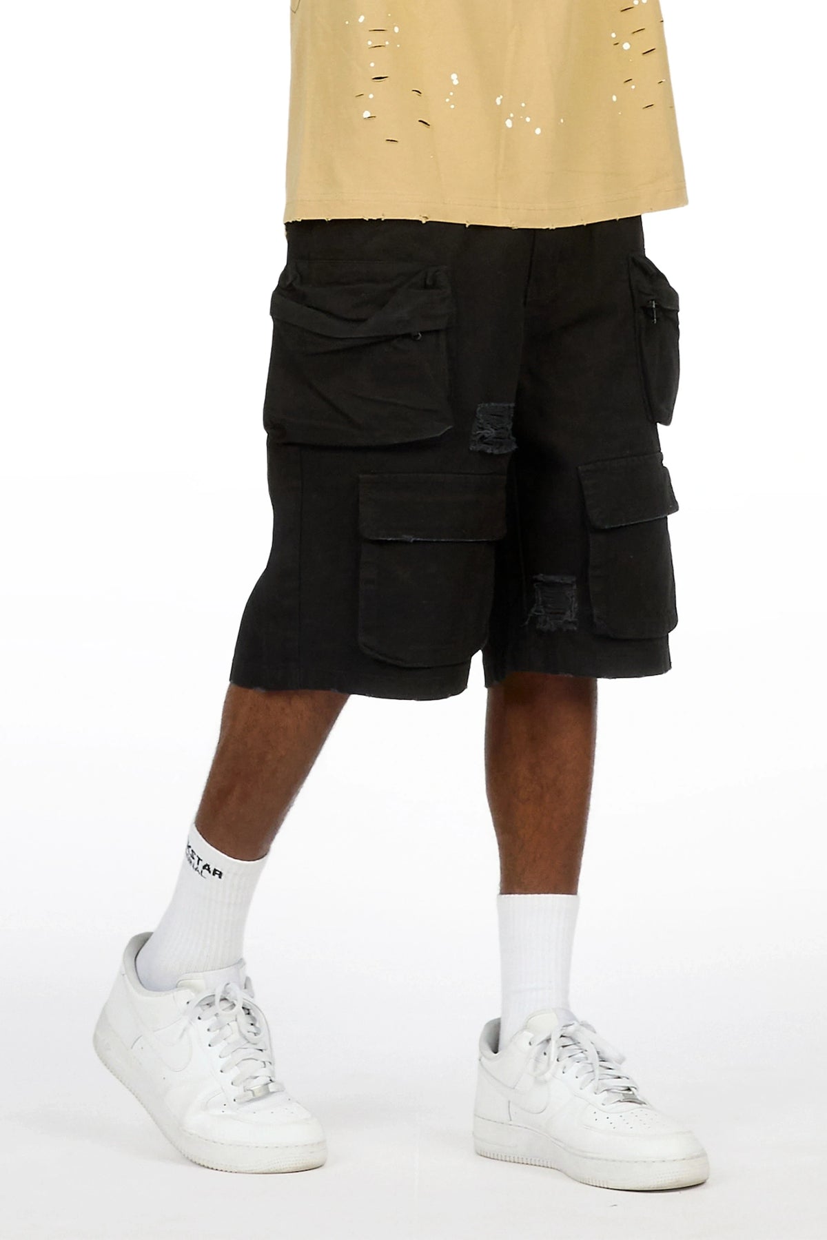 Savion Black Denim Short