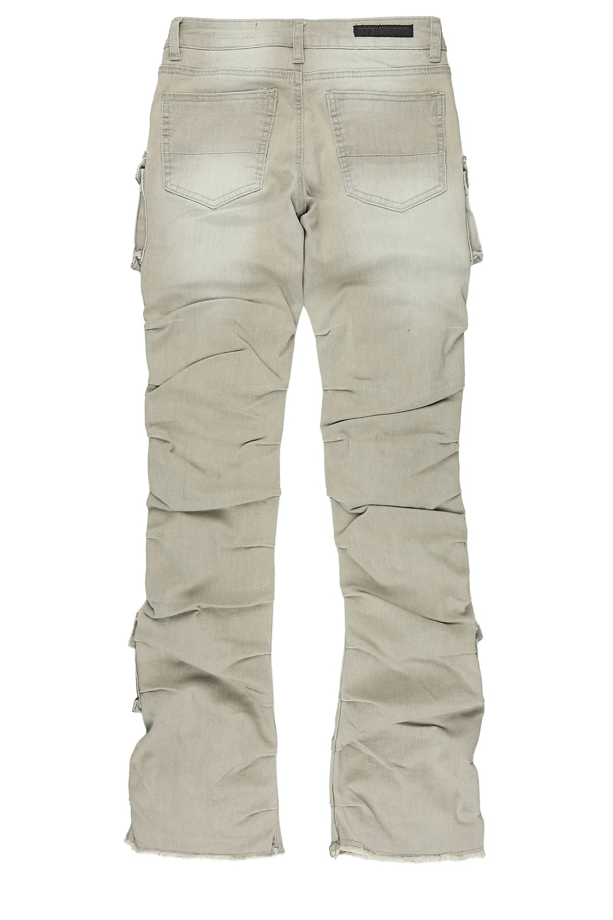 Boys Major Grey Stacked Painter Flare Jean