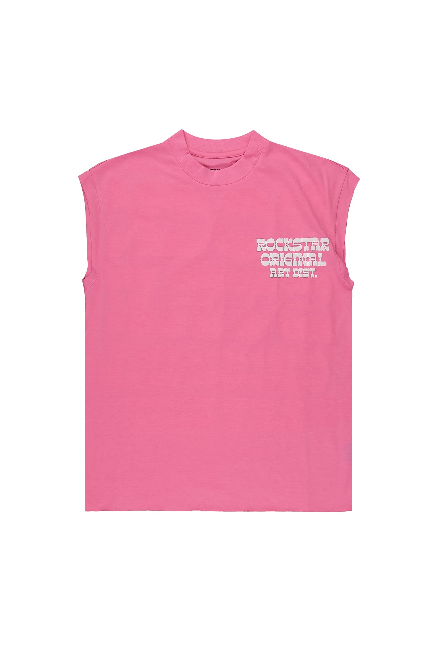 Girls Plota Pink Cut Sleeve Tee