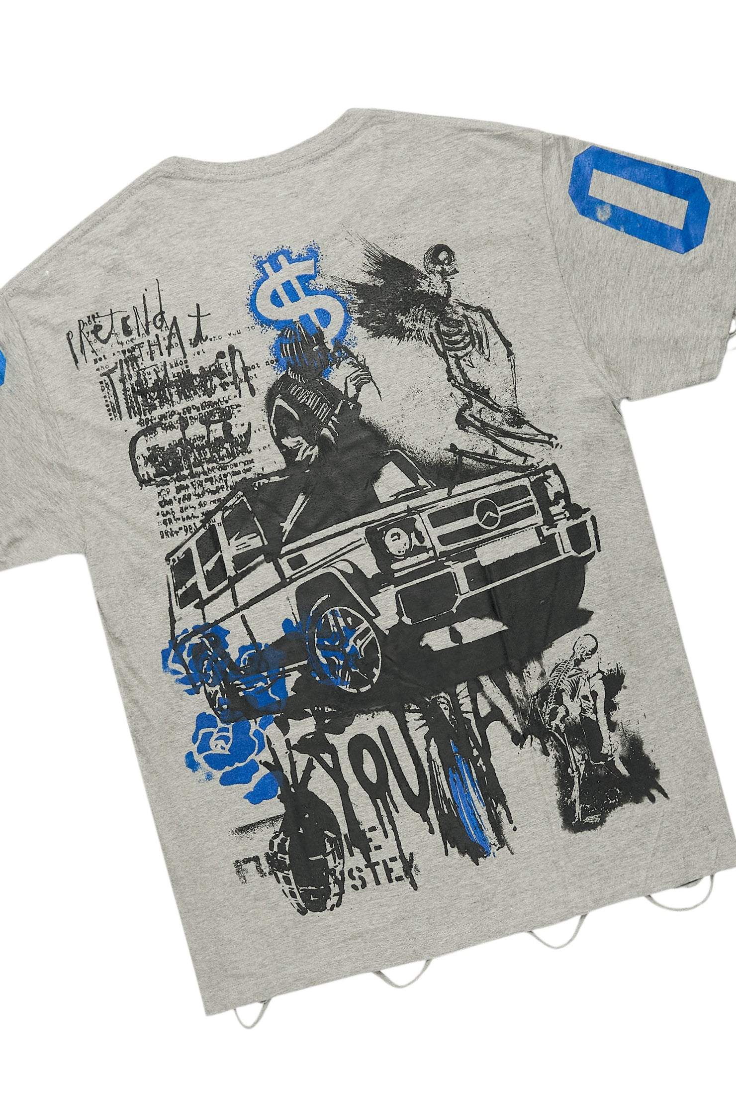 Grill Grey/Light Blue T-Shirt/Denim Short Set