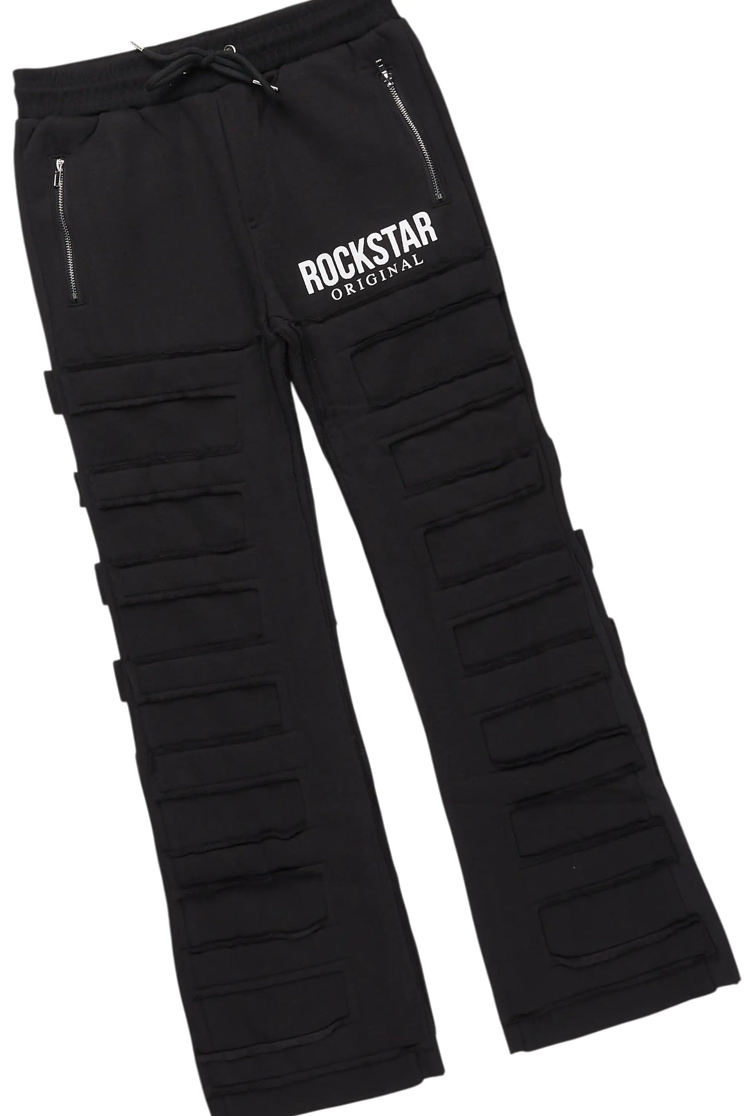 Boys Emilio Black T-Shirt Flare Sweat Pant Set