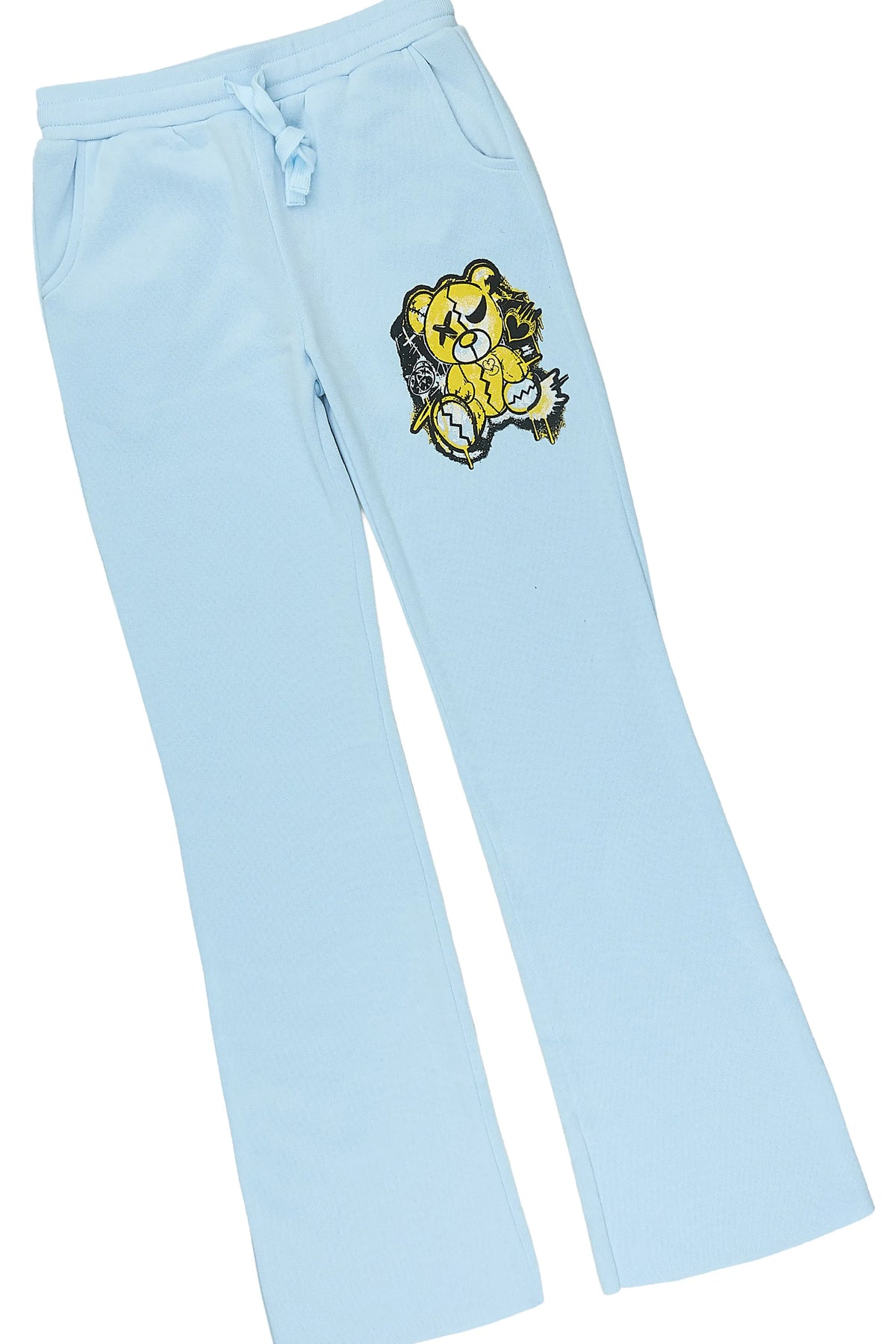 Girls Gia Light Blue Stacked Hoodie Track Set