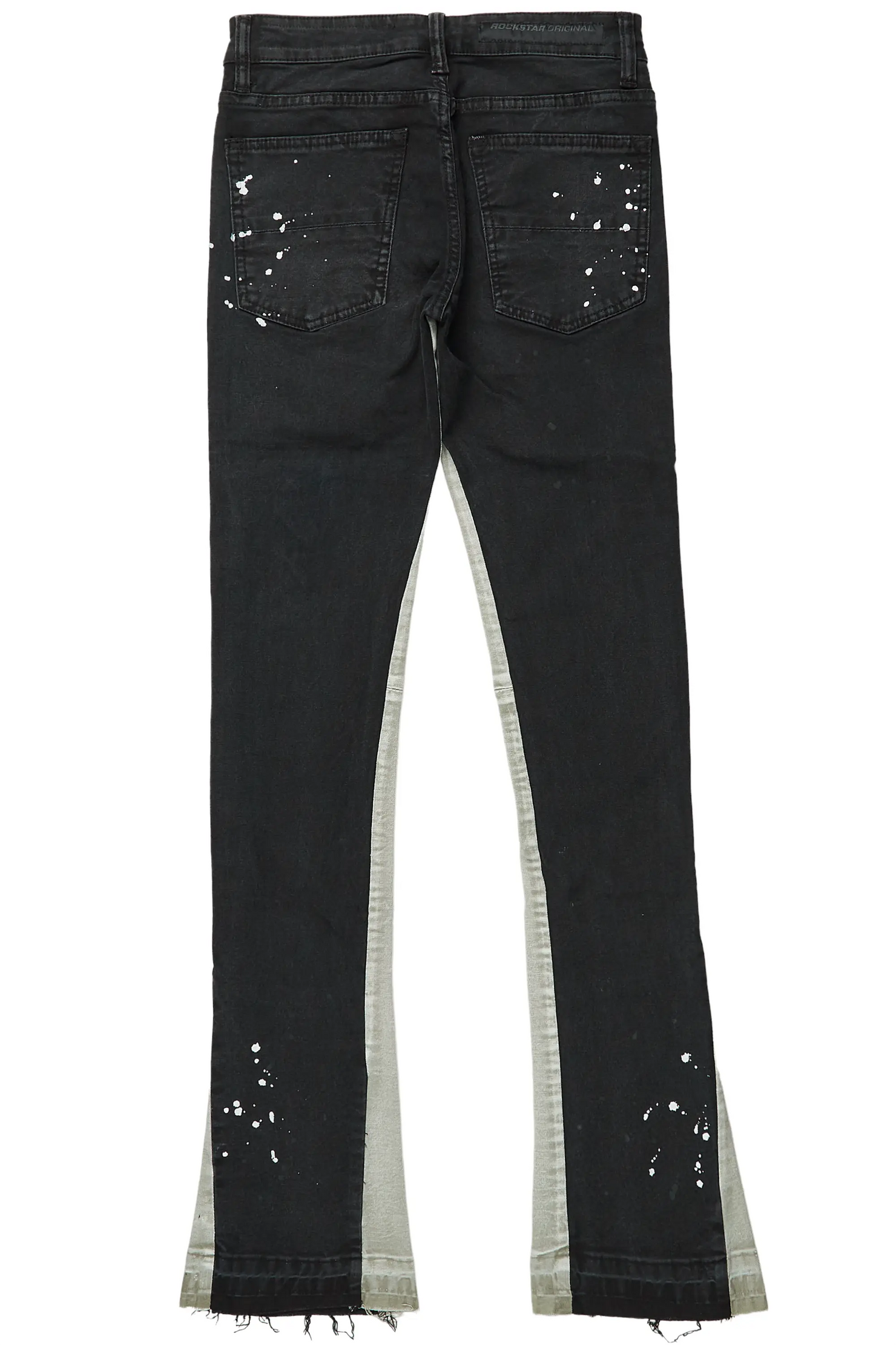 Quetzel Vintage Black Stacked Flare Jean