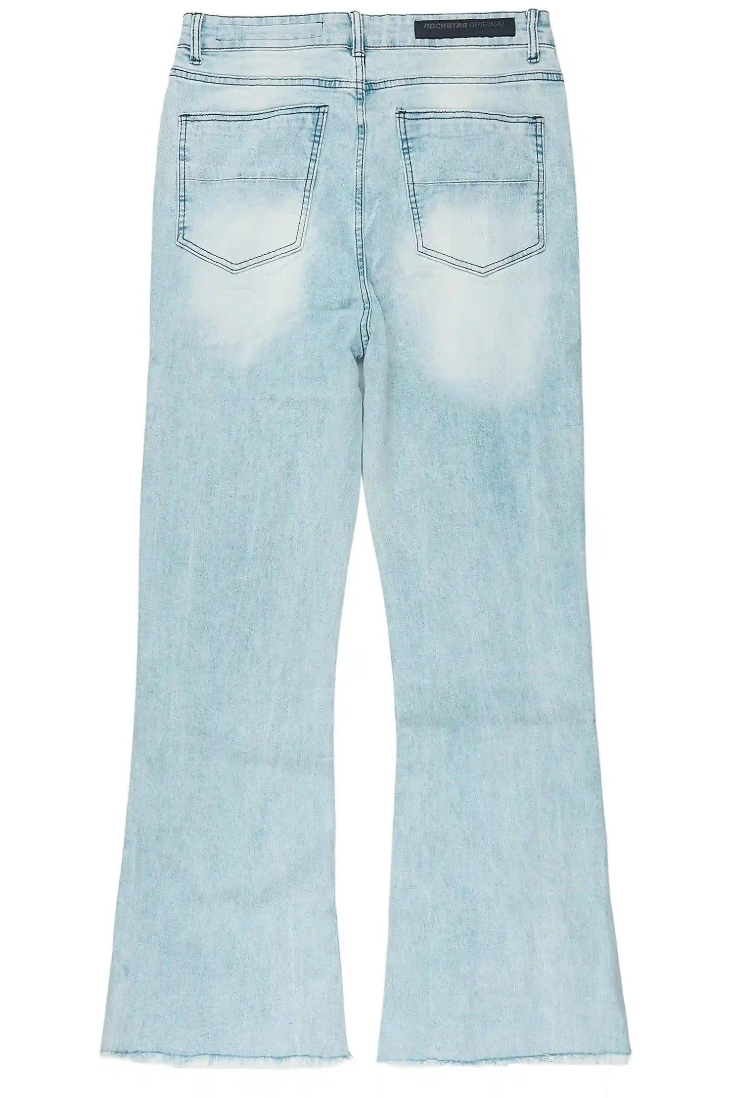 Brisbo Light Blue Relaxed Stacked Flare Jean