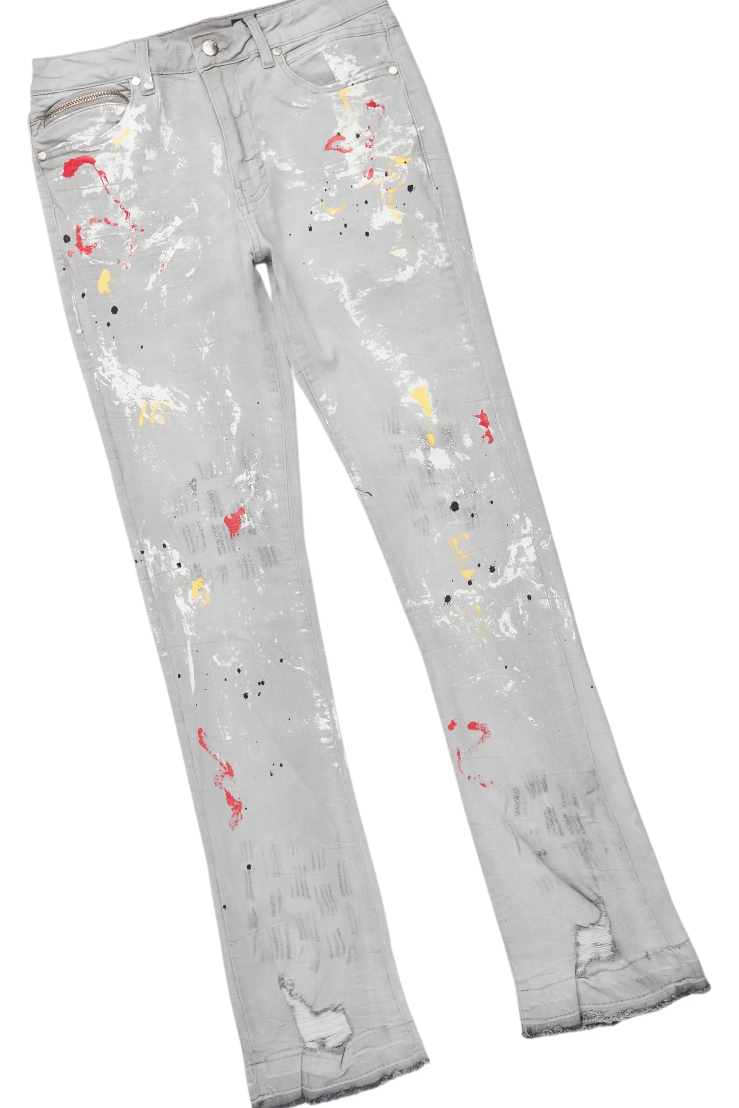 Farren Black Long Sleeve T-Shirt/Stacked Flare Jean Bundle