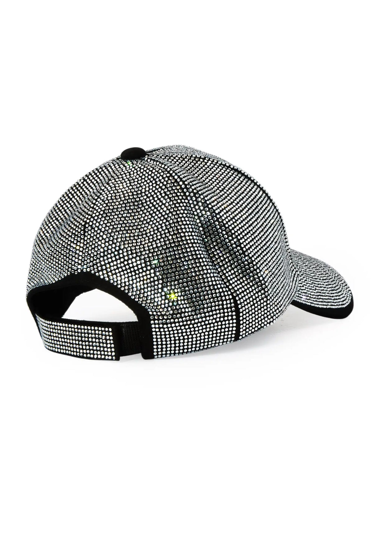 Wilamesha Black/Clear Rhinestone Trucker Hat