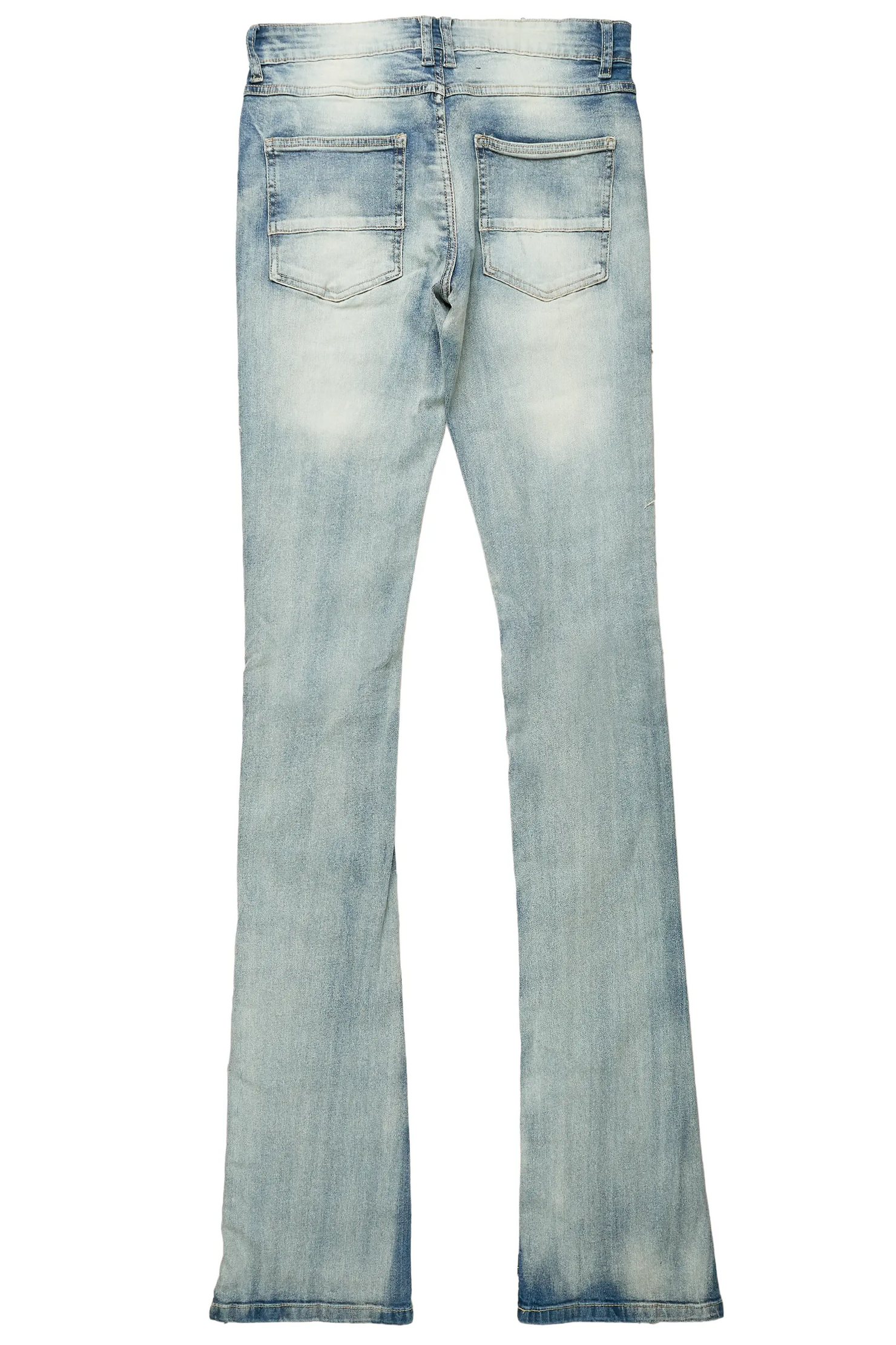 Waylon Tint Frayed Super Stacked Flare Jean