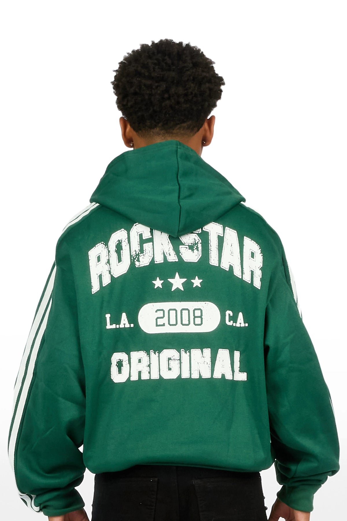 Boys Tylla Green Zip Up Hoodie