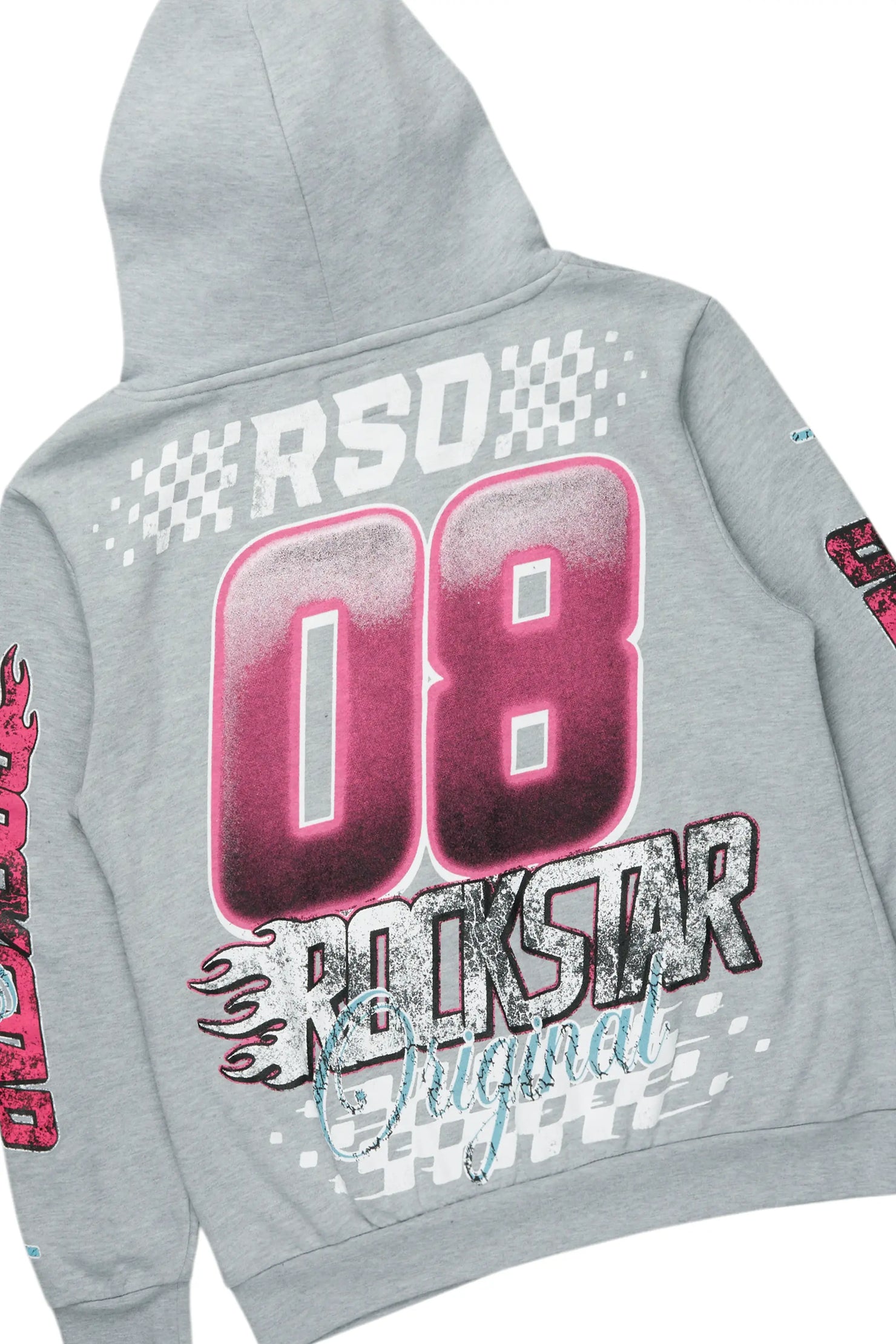 Theo Heather Grey Hoodie/Baggy Fit Track Pant Set