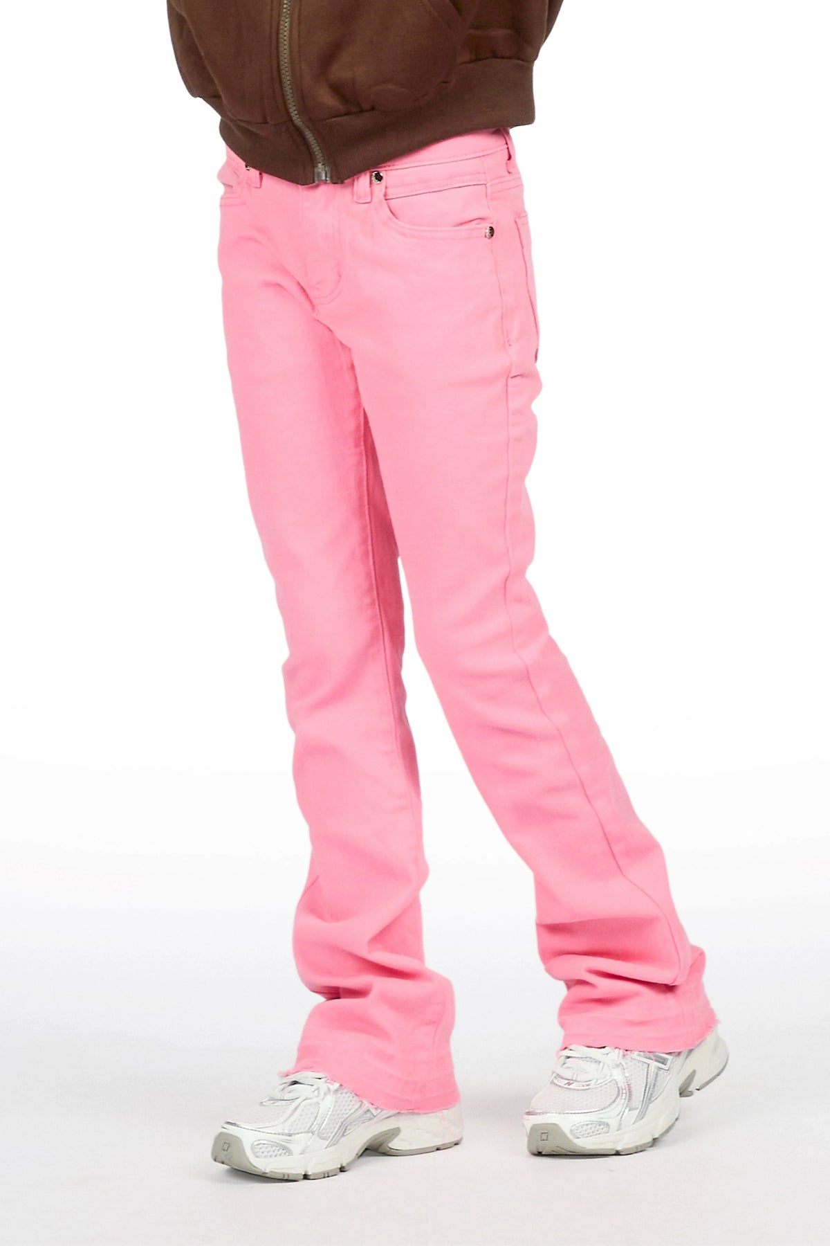 Girls Daga Pink Stacked Flare Jean
