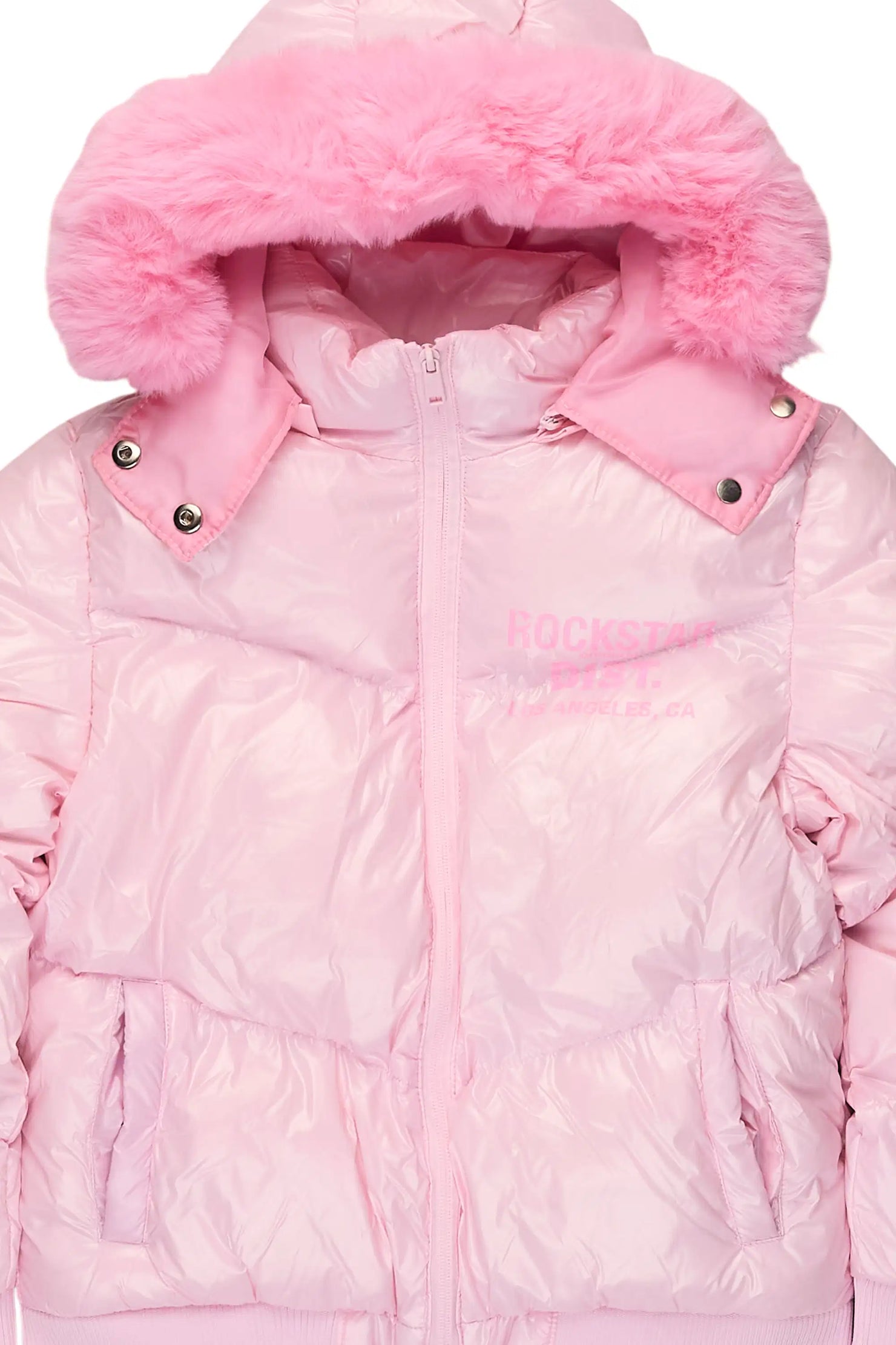 Girls Moncia Pink Puffer Jacket