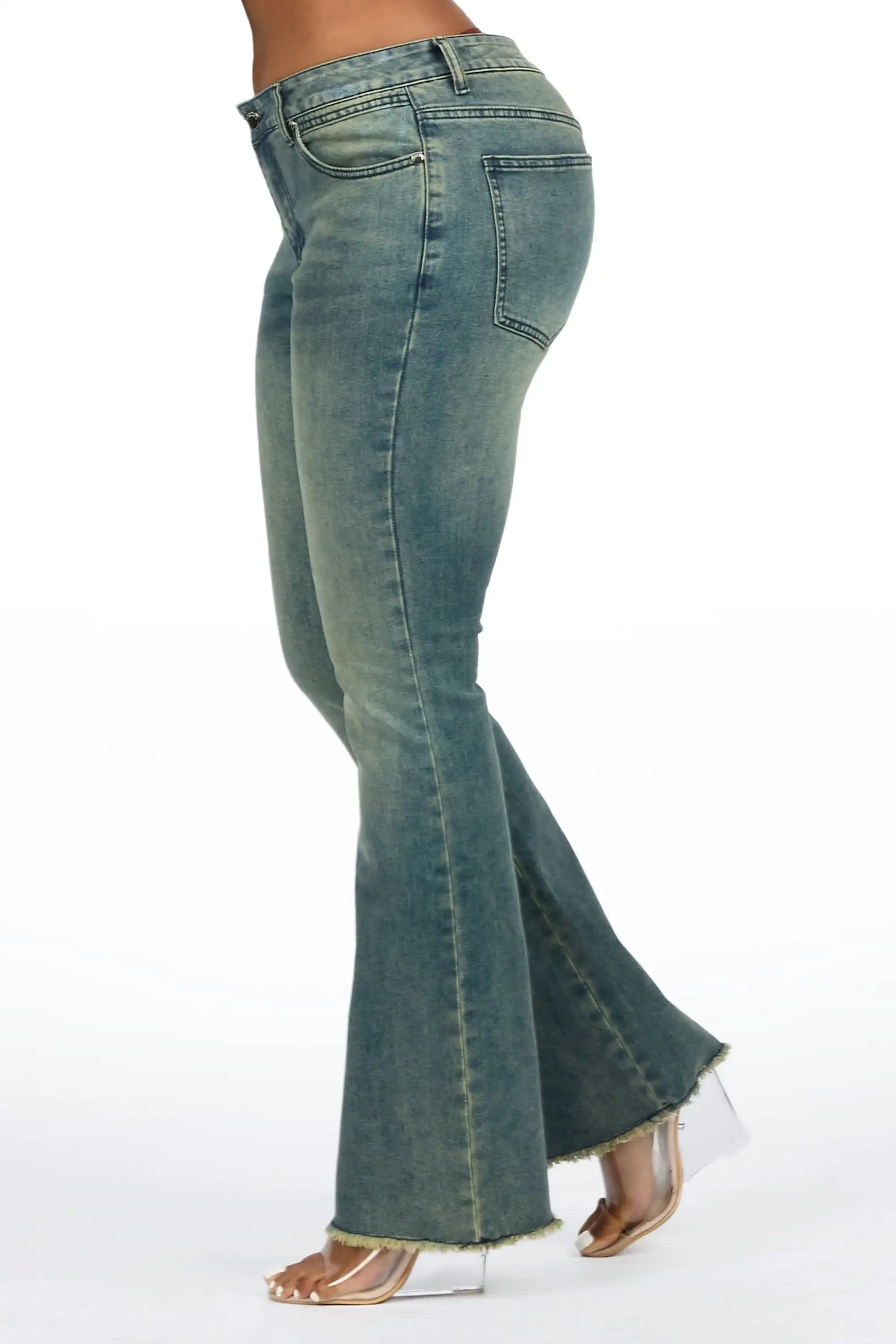 Tiriea Tint Wash Low Rise Stretch Bootcut Jean