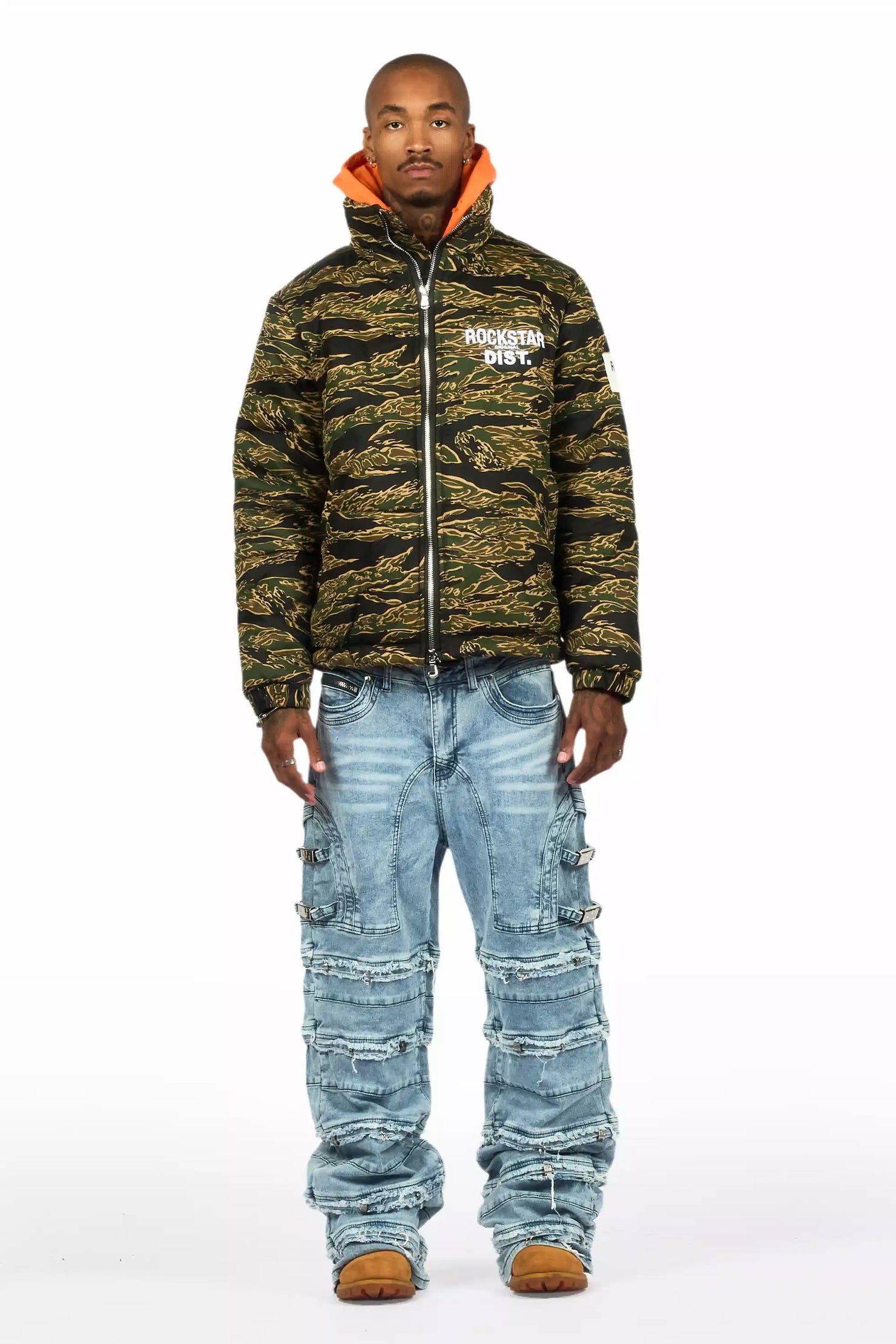 Basic Orange Rockstar Hoodie