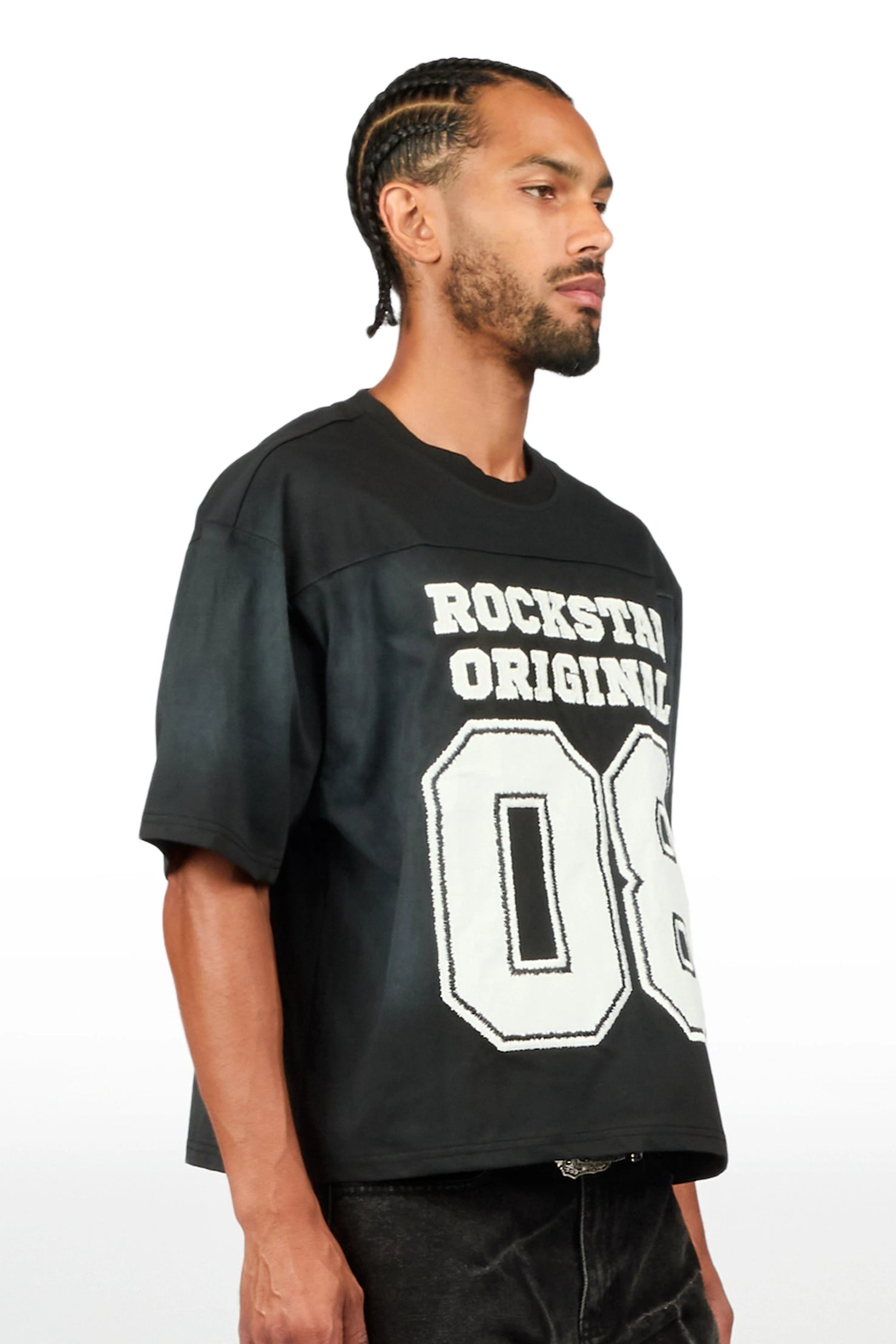 Dasar Black 3/4 Boxy Crop Tee