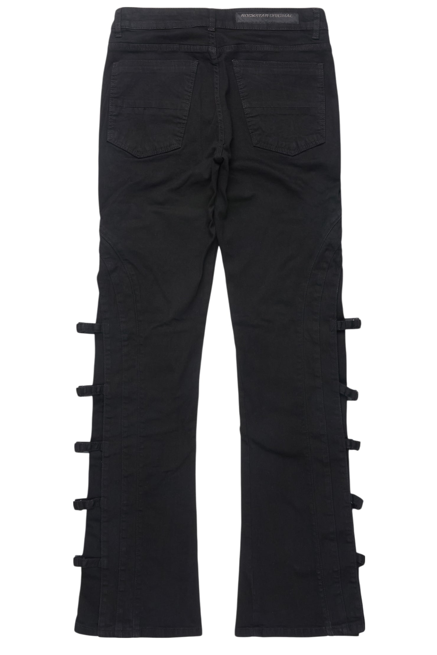 Attila Black Stacked Flare Jean