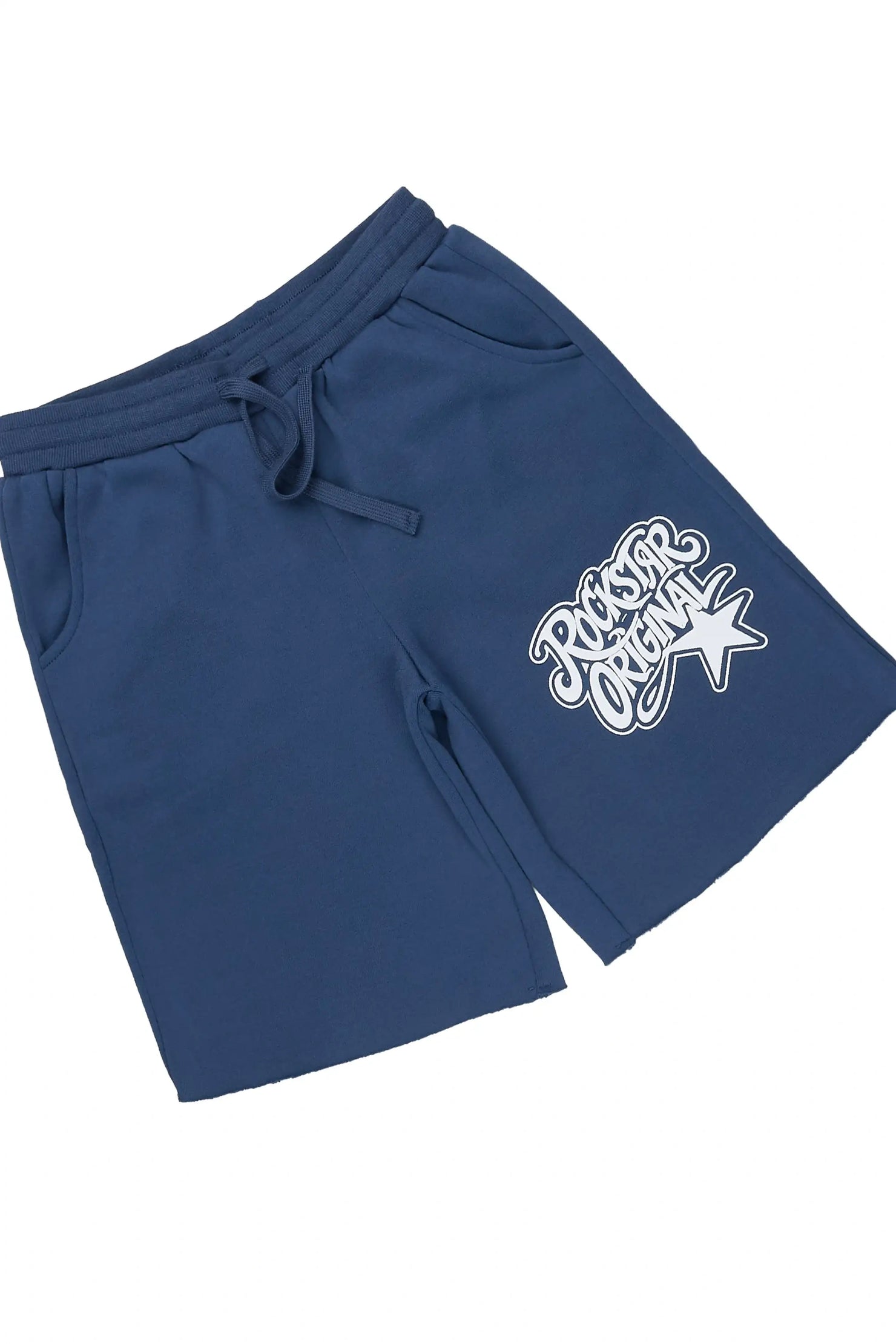 Boys Zayden White/Navy T-Shirt Short Set