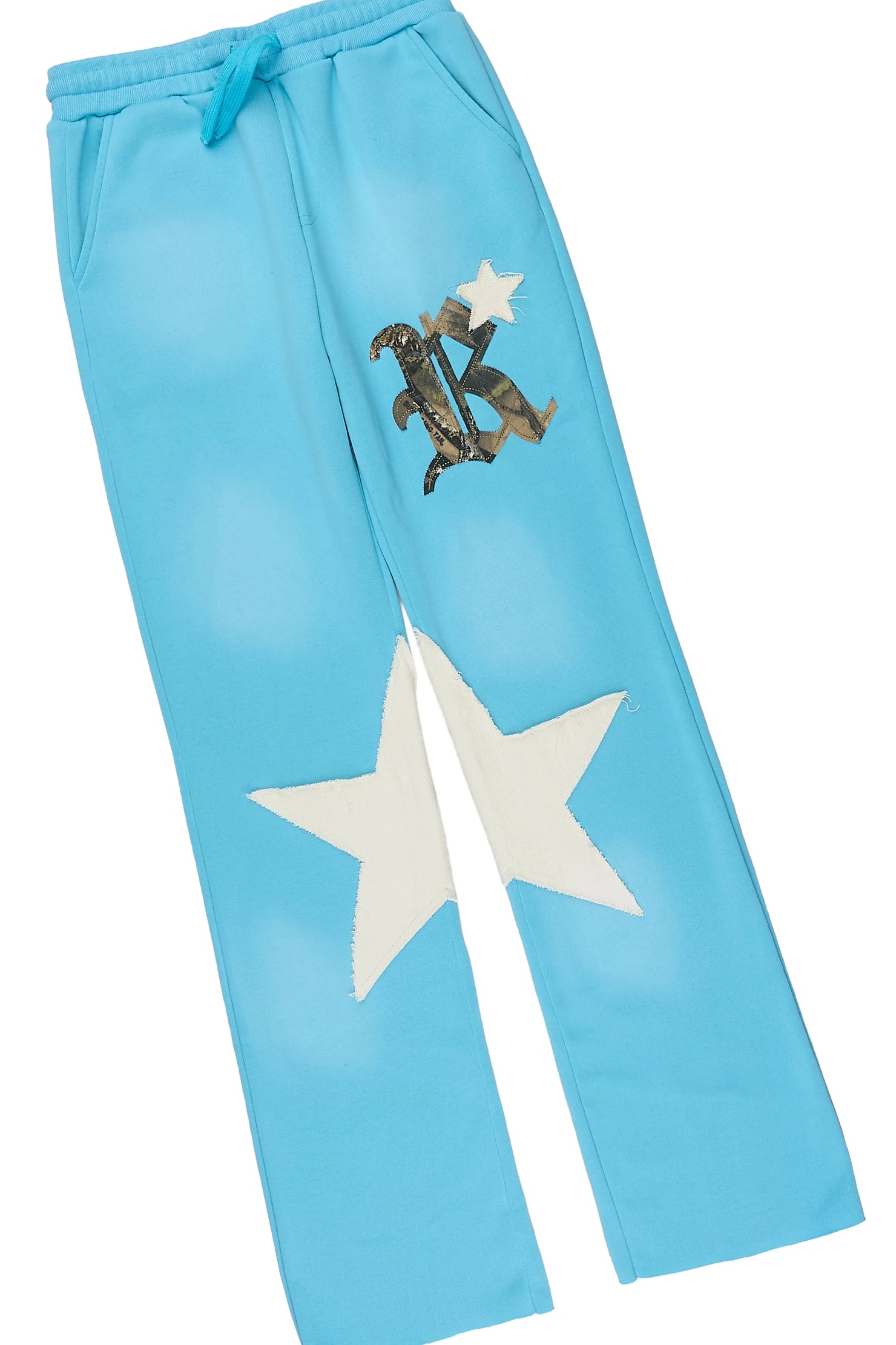 Boys Delgero White/Light Blue Long Sleeve T-Shirt Track Set