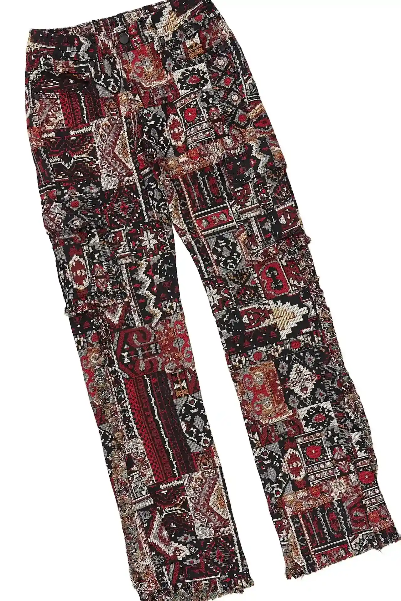 Boys Maezar Grey/Multi Cut Off Stacked Jean Set