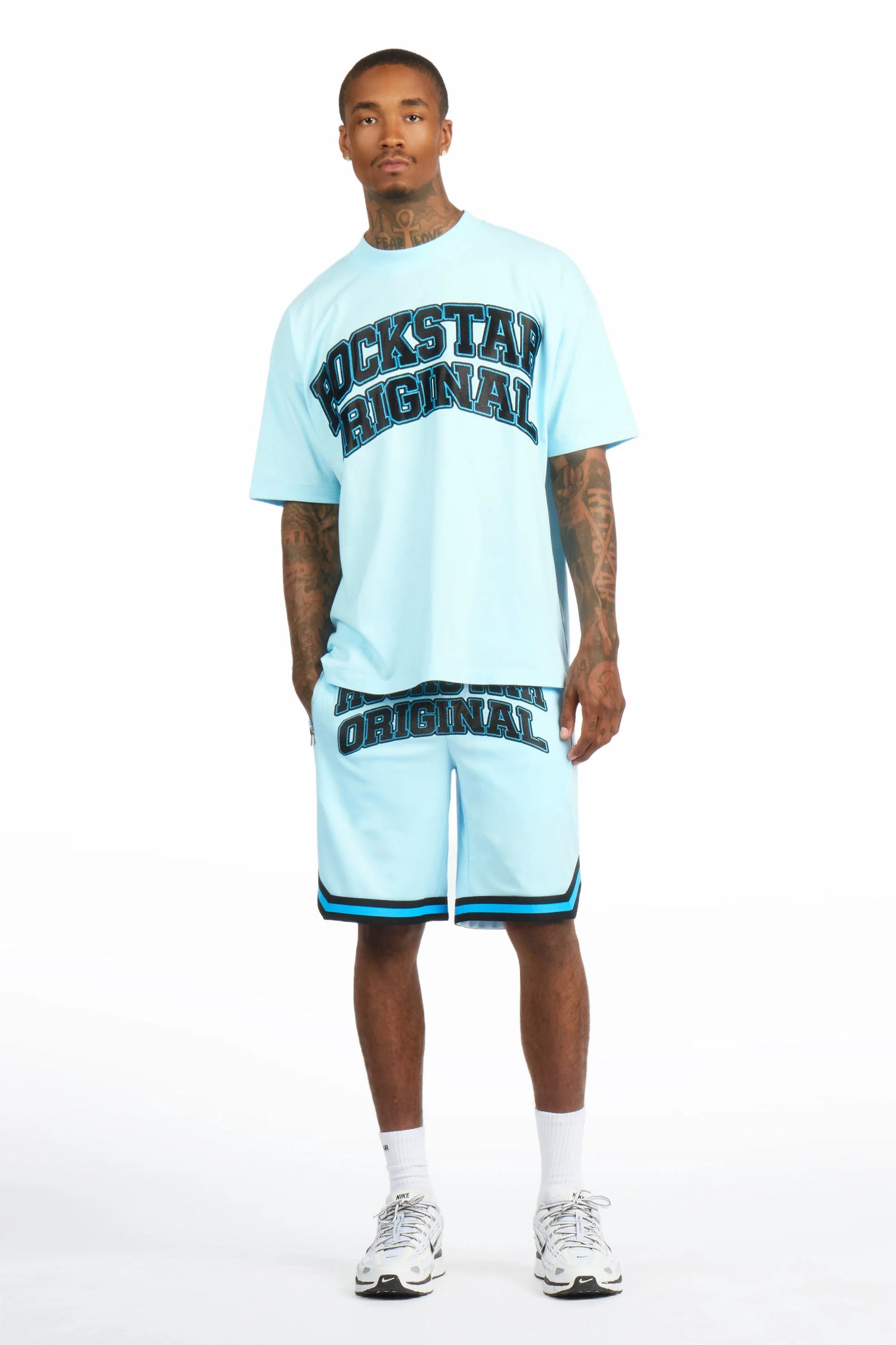 Hooper Sky Blue T-Shirt Short Set