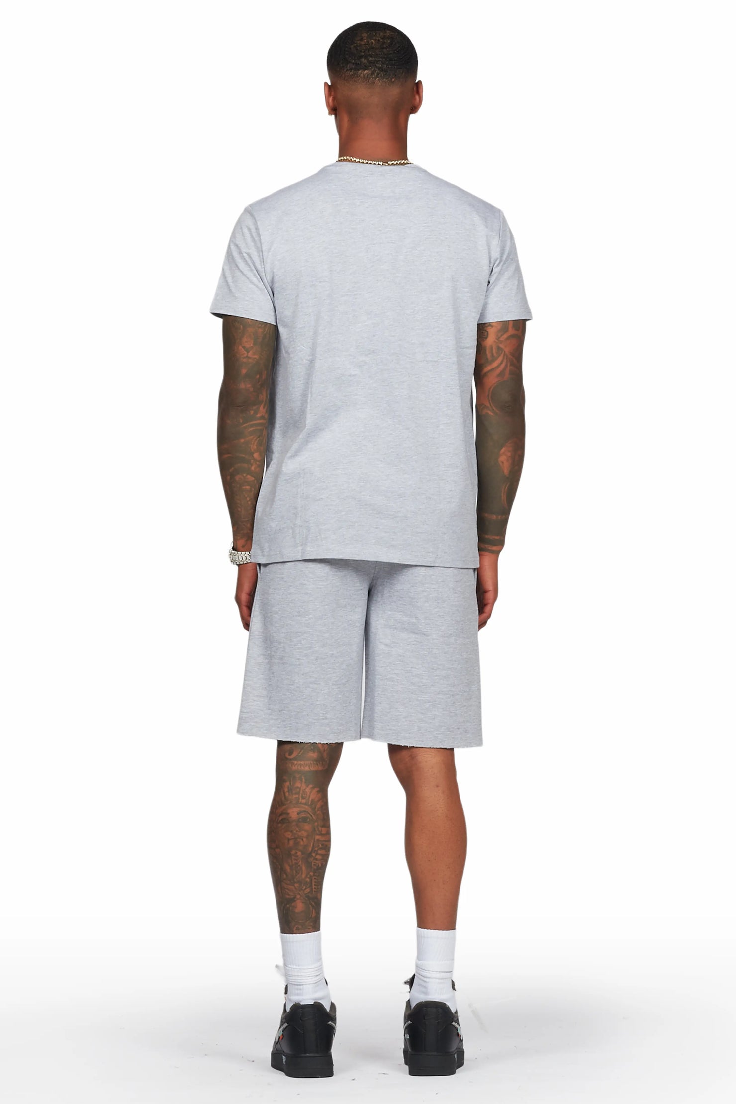 Thierry Heather Grey T-Shirt/Short Set