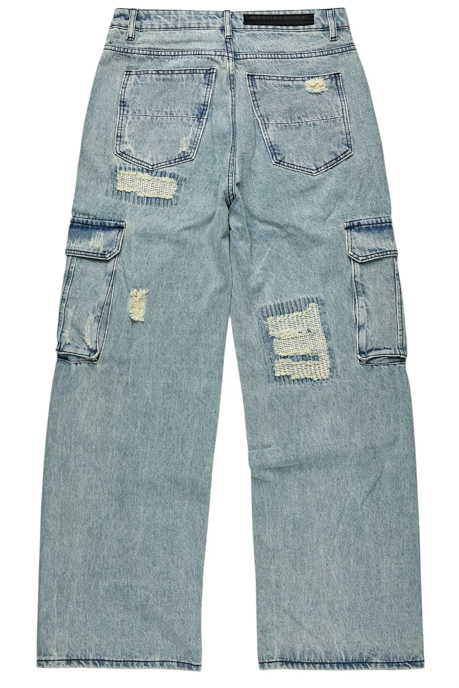 Namas Light Blue Painter Baggy Cargo Jean