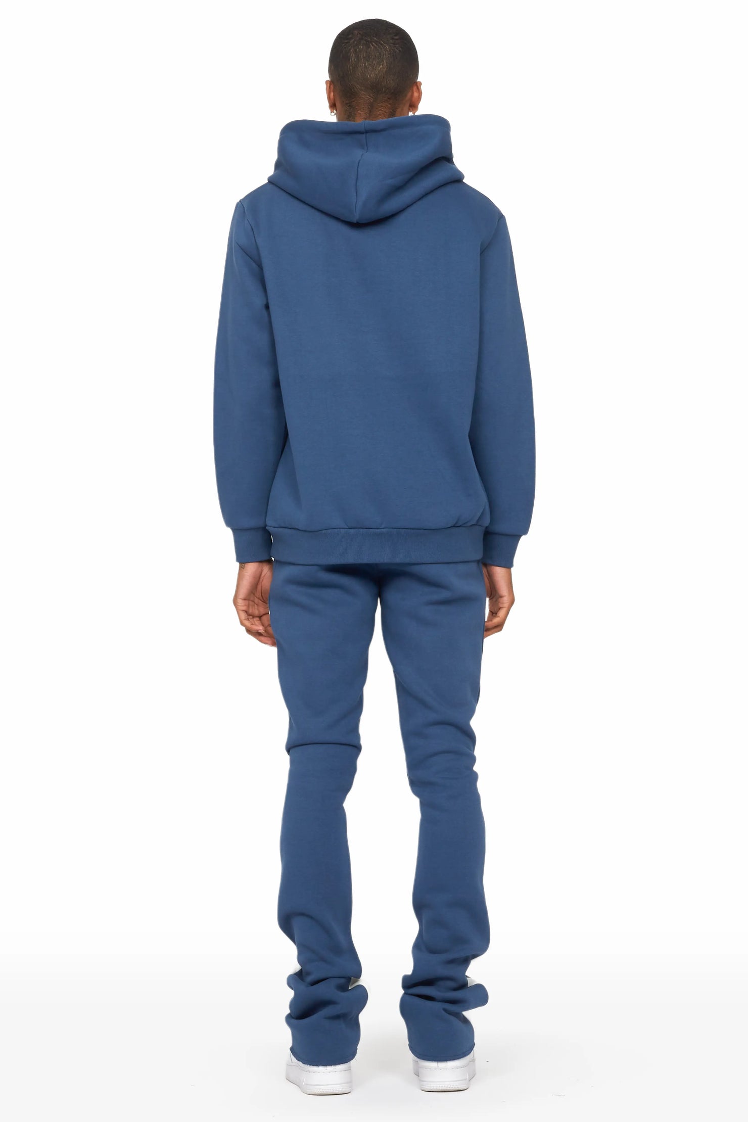 Tidus Navy Hoodie/Stacked Flare Track Pant Set