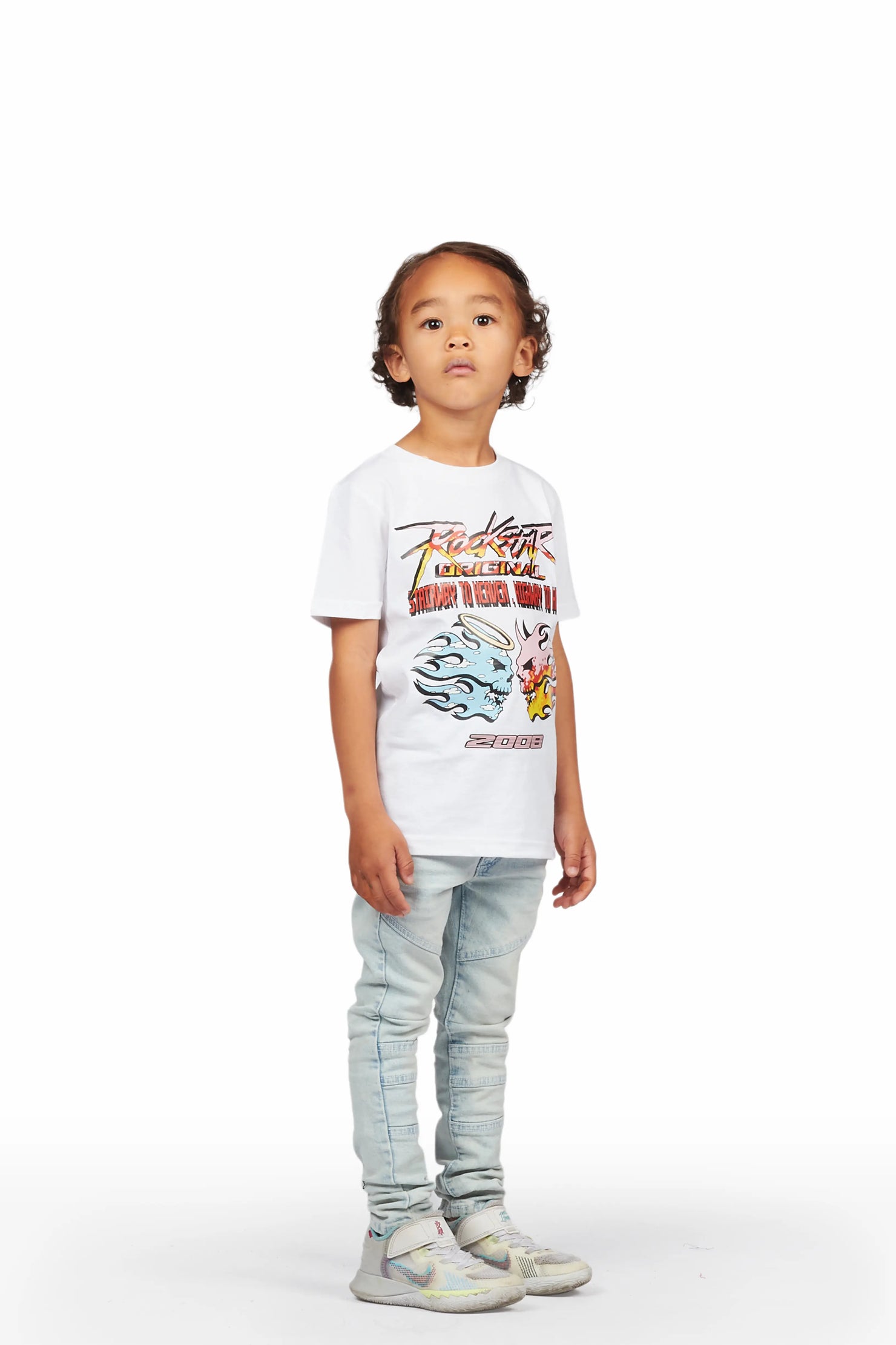 Boys Qito Light Blue Biker Jean