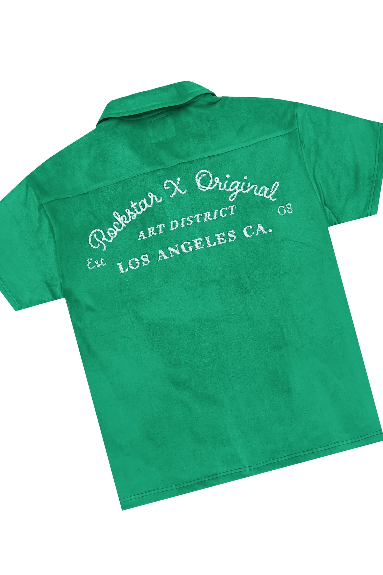 Crusoe Green Button Down Shirt/Short Set